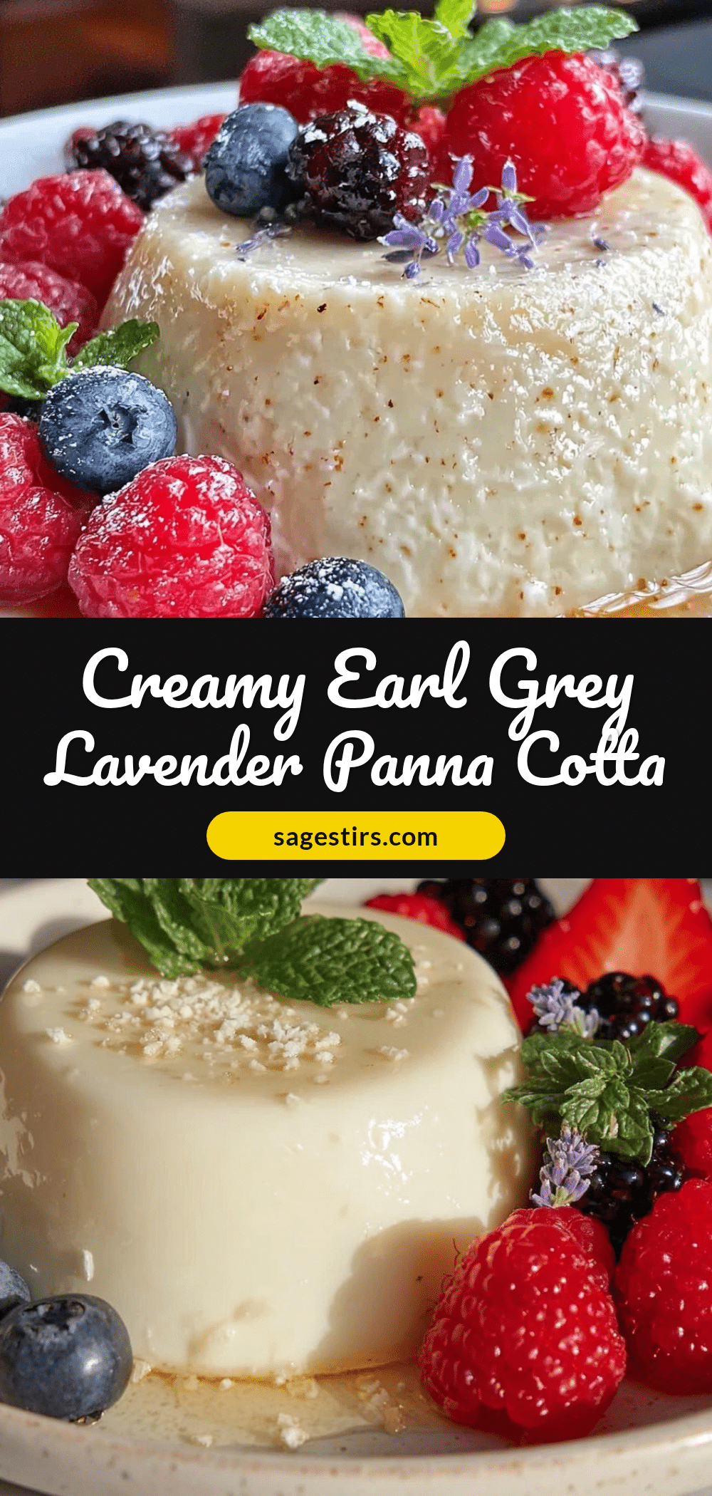 Creamy Earl Grey Lavender Panna Cotta recipe
