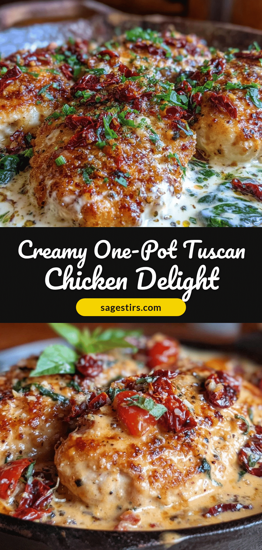 creamy one-pot tuscan chicken recipe