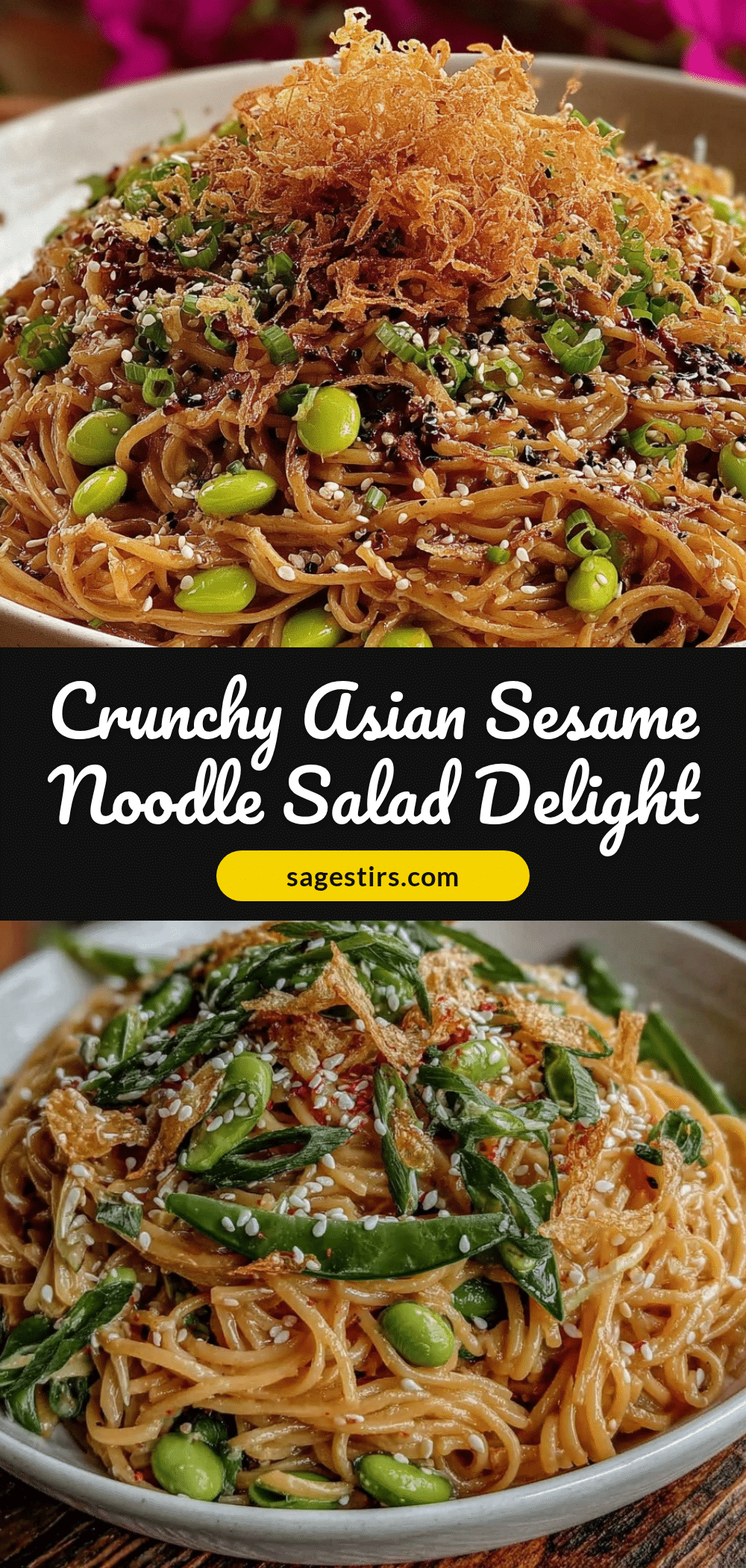 crispy Asian sesame noodle salad recipe