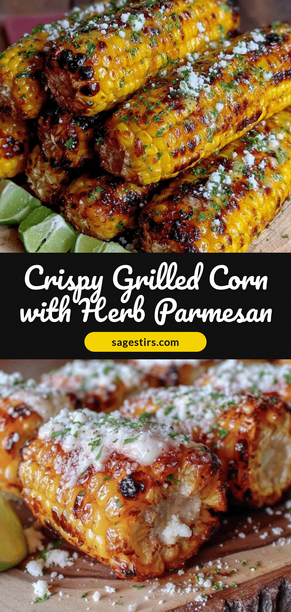 crispy grilled corn with herb butter and parmesan recipe