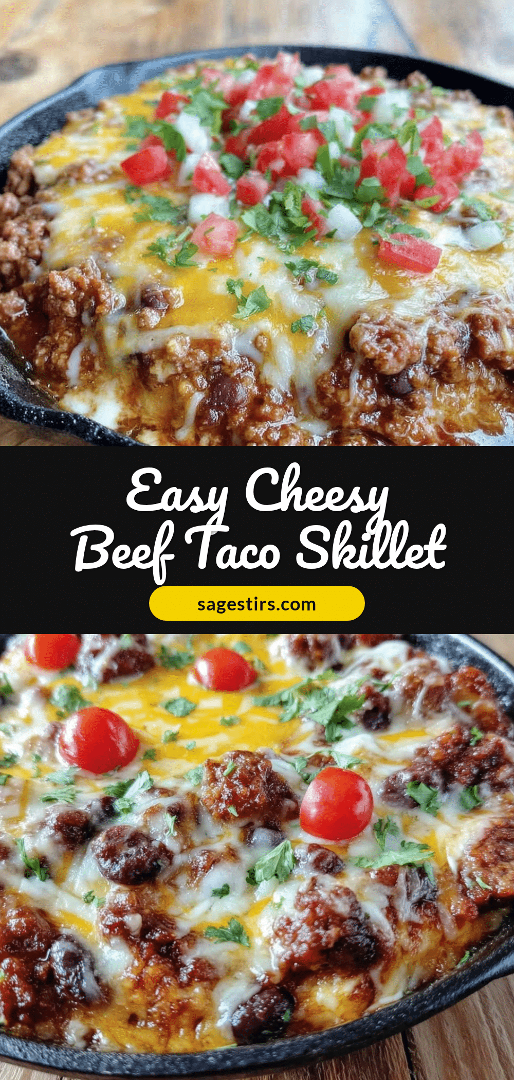 easy cheesy beef taco skillet recipe