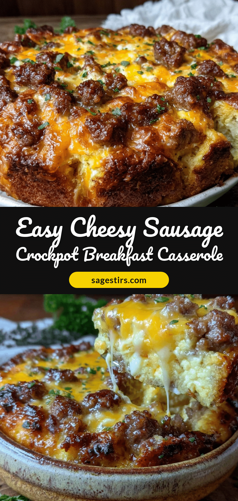 easy cheesy crockpot breakfast casserole recipe