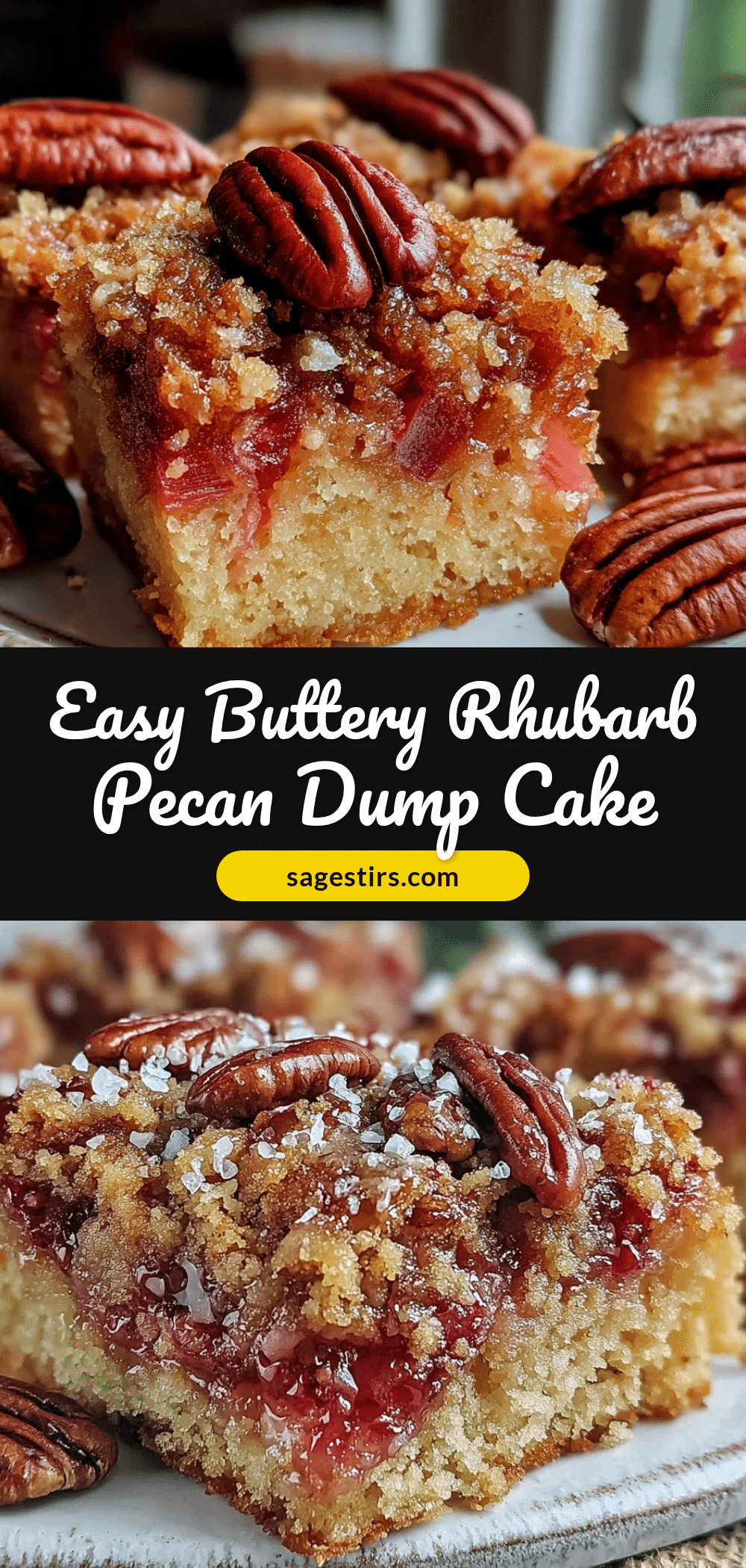 easy rhubarb dump cake recipe