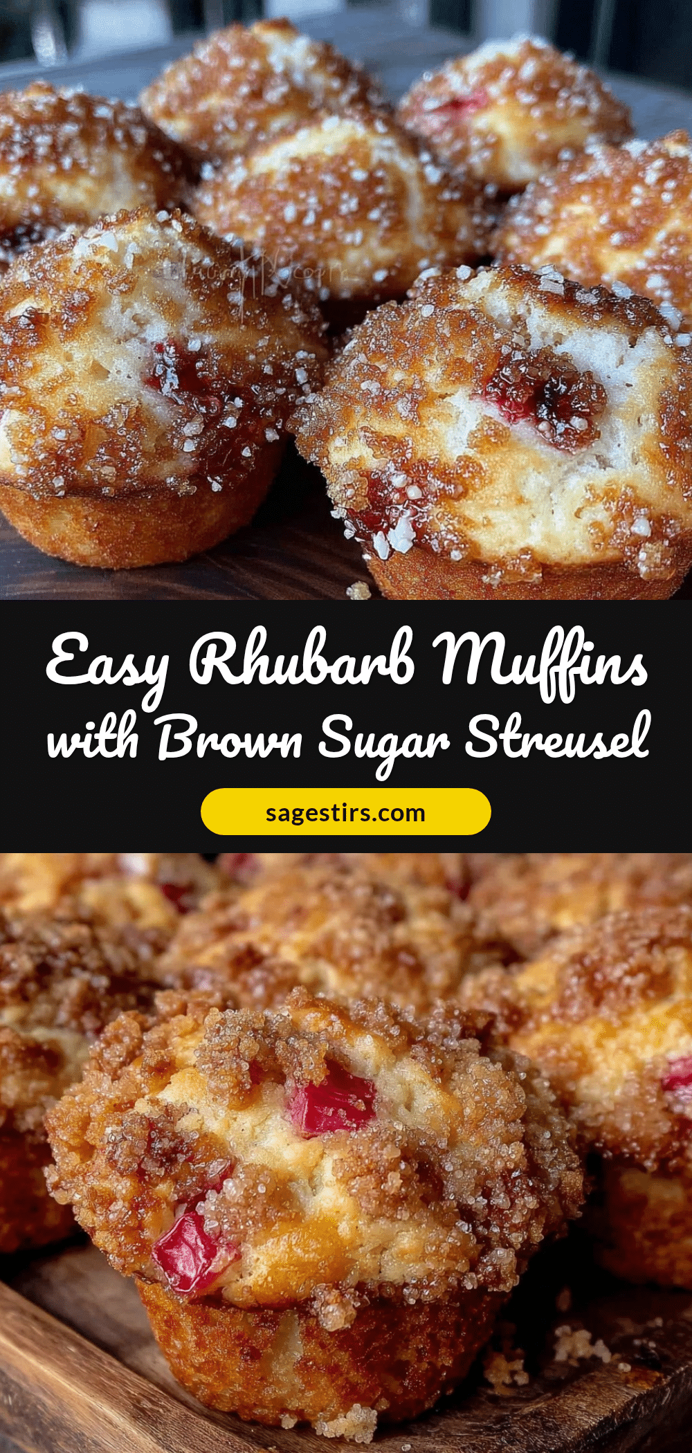 easy rhubarb muffins recipe