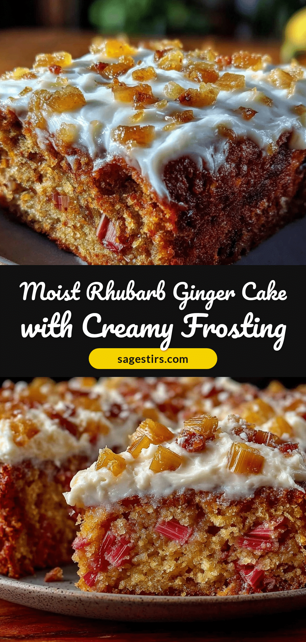 moist rhubarb ginger cake recipe