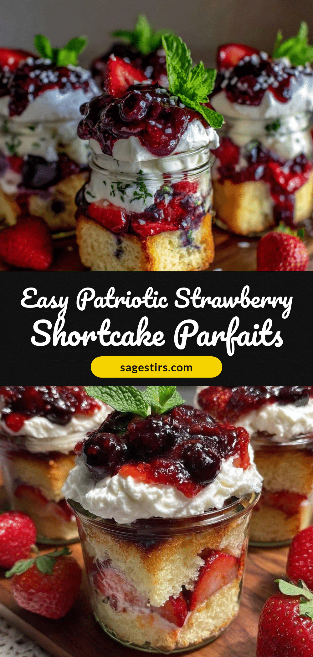 patriotic strawberry shortcake parfaits recipe