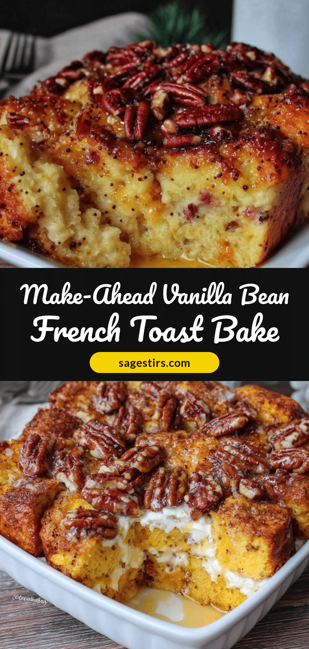 vanilla bean french toast bake recipe