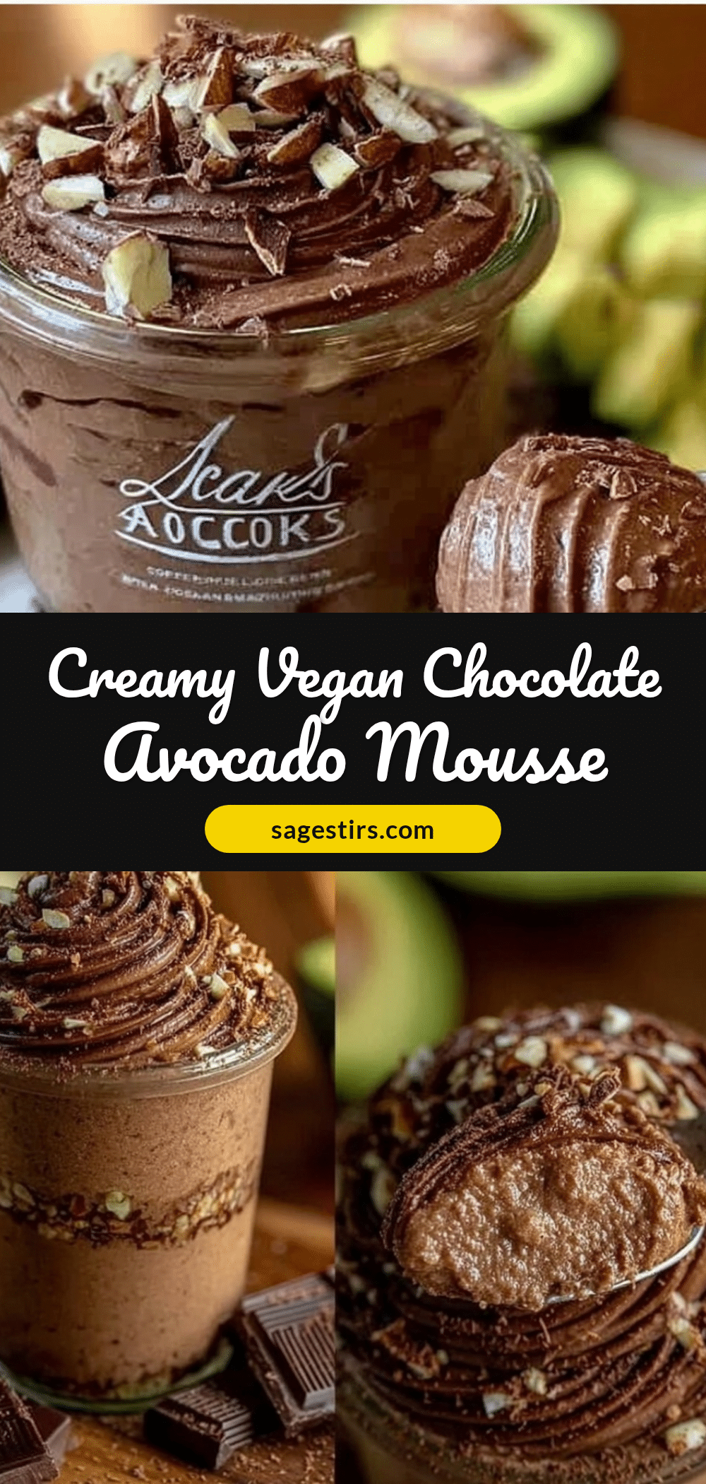 vegan chocolate avocado mousse recipe