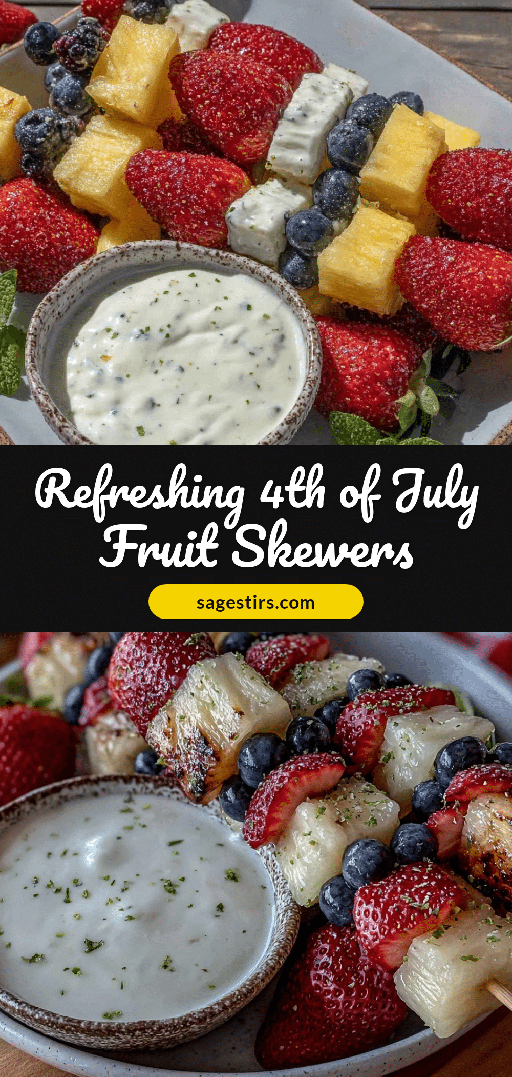 4th of July fruit skewers recipe