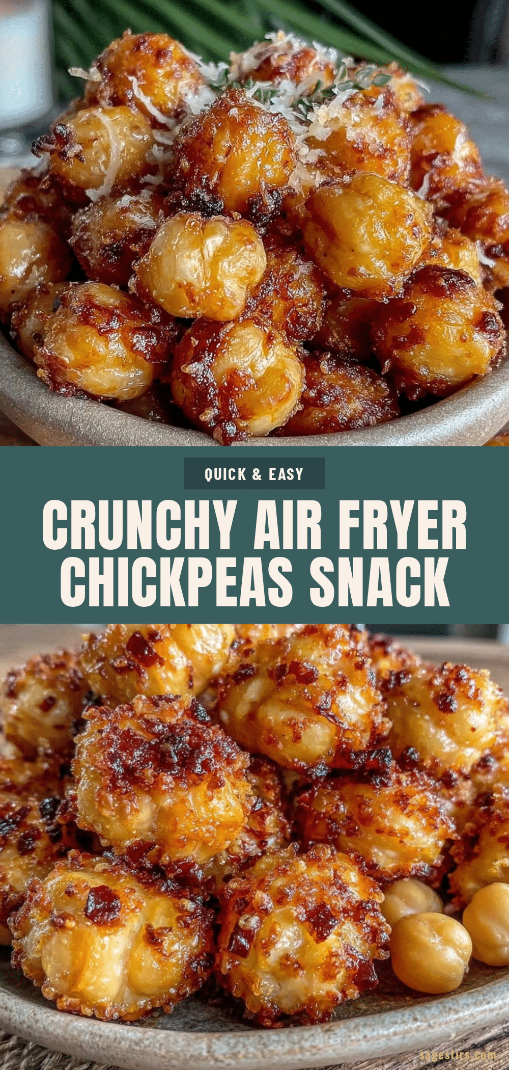 crispy air fryer chickpeas recipe