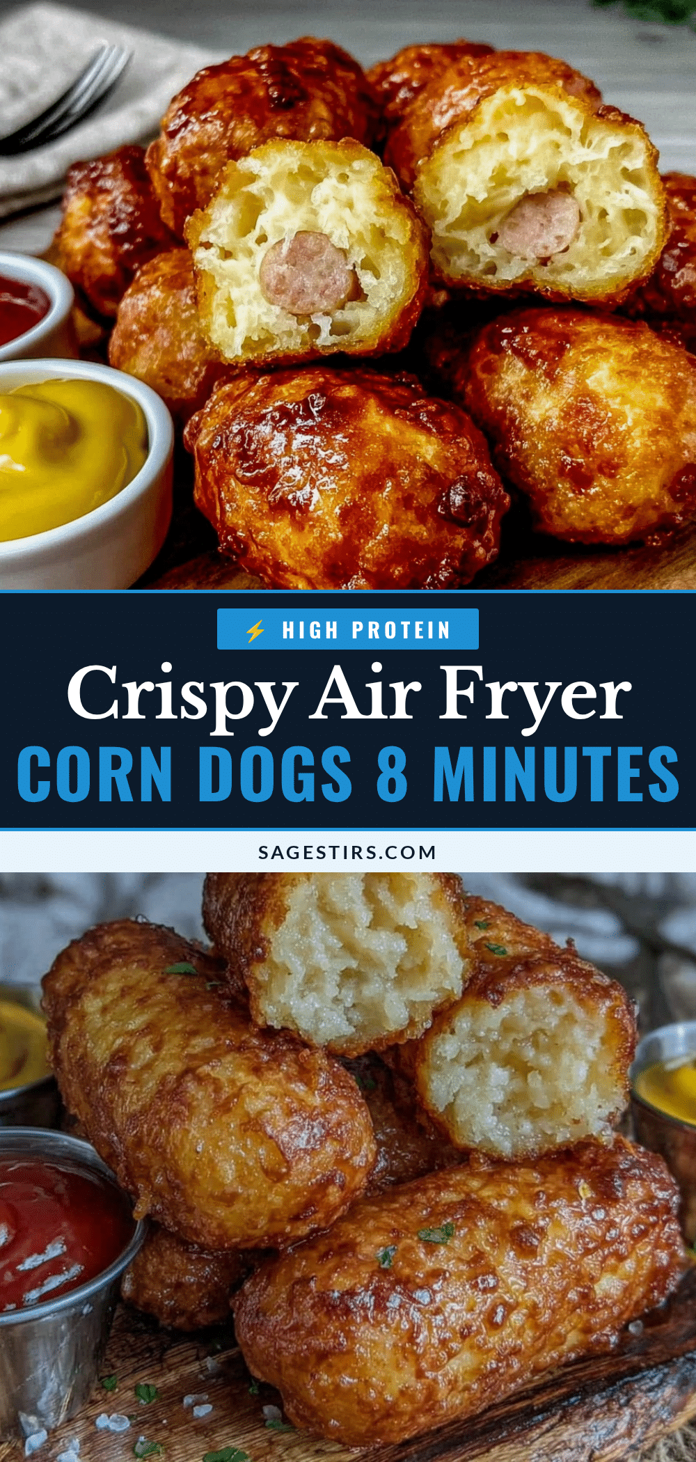 crispy air fryer corn dogs from frozen recipe