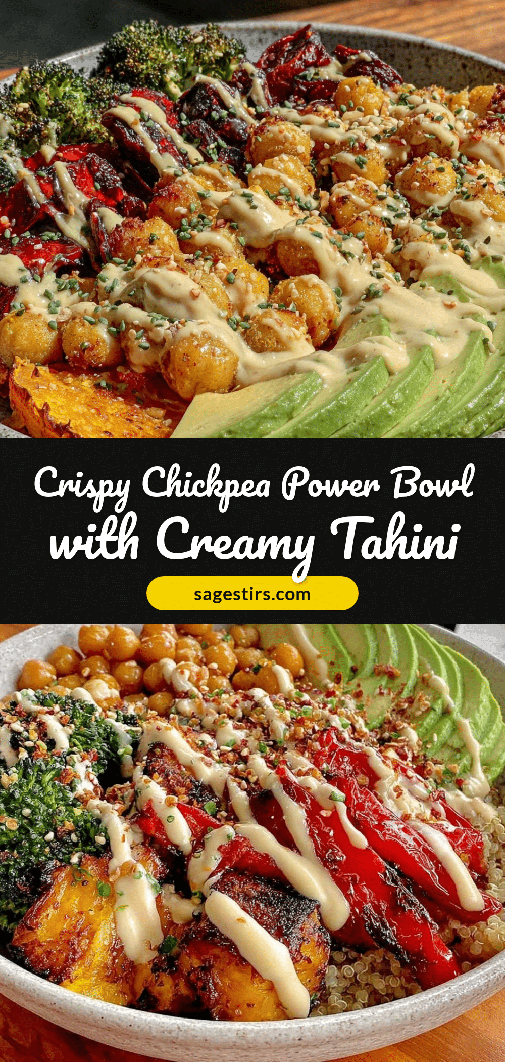 crispy chickpea power bowl recipe
