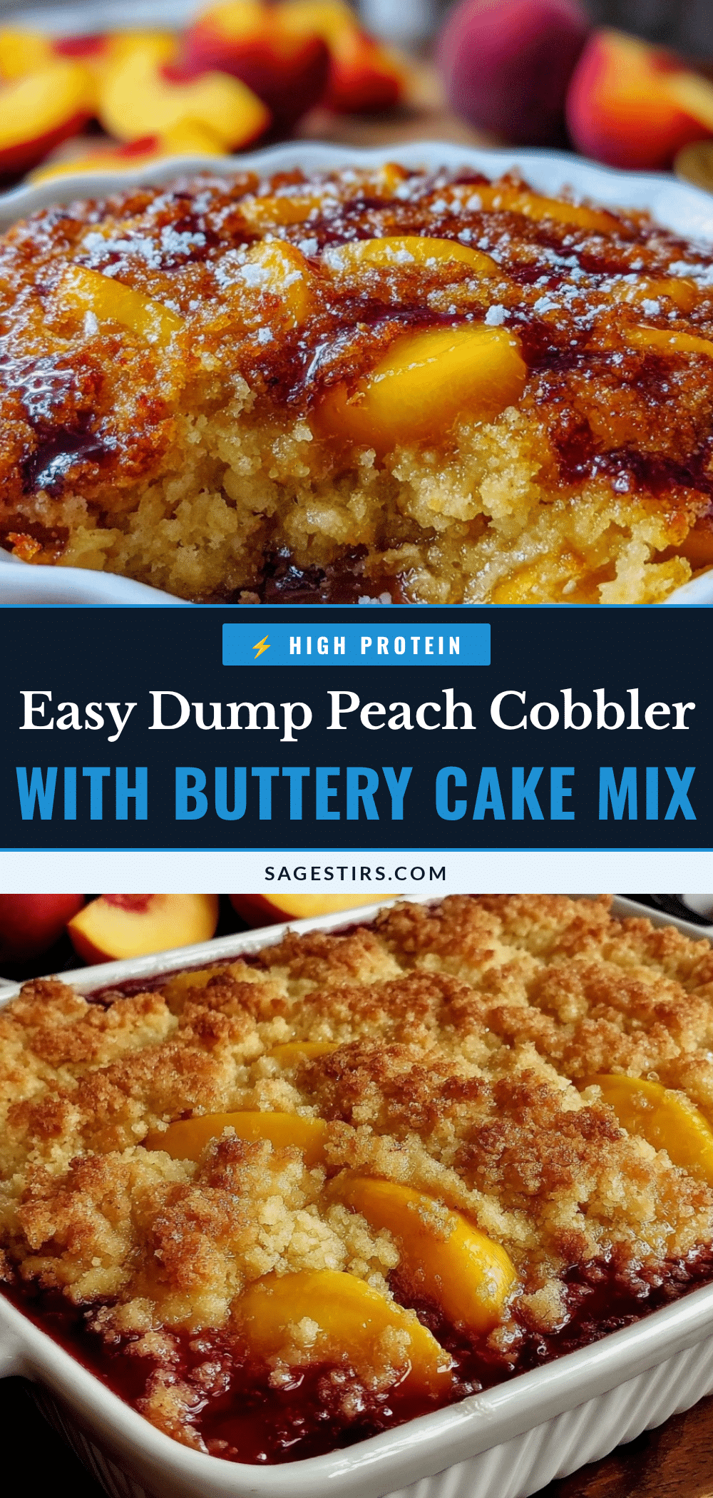 easy dump peach cobbler recipe