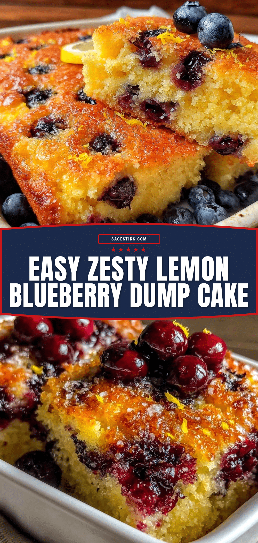 easy zesty lemon blueberry dump cake recipe