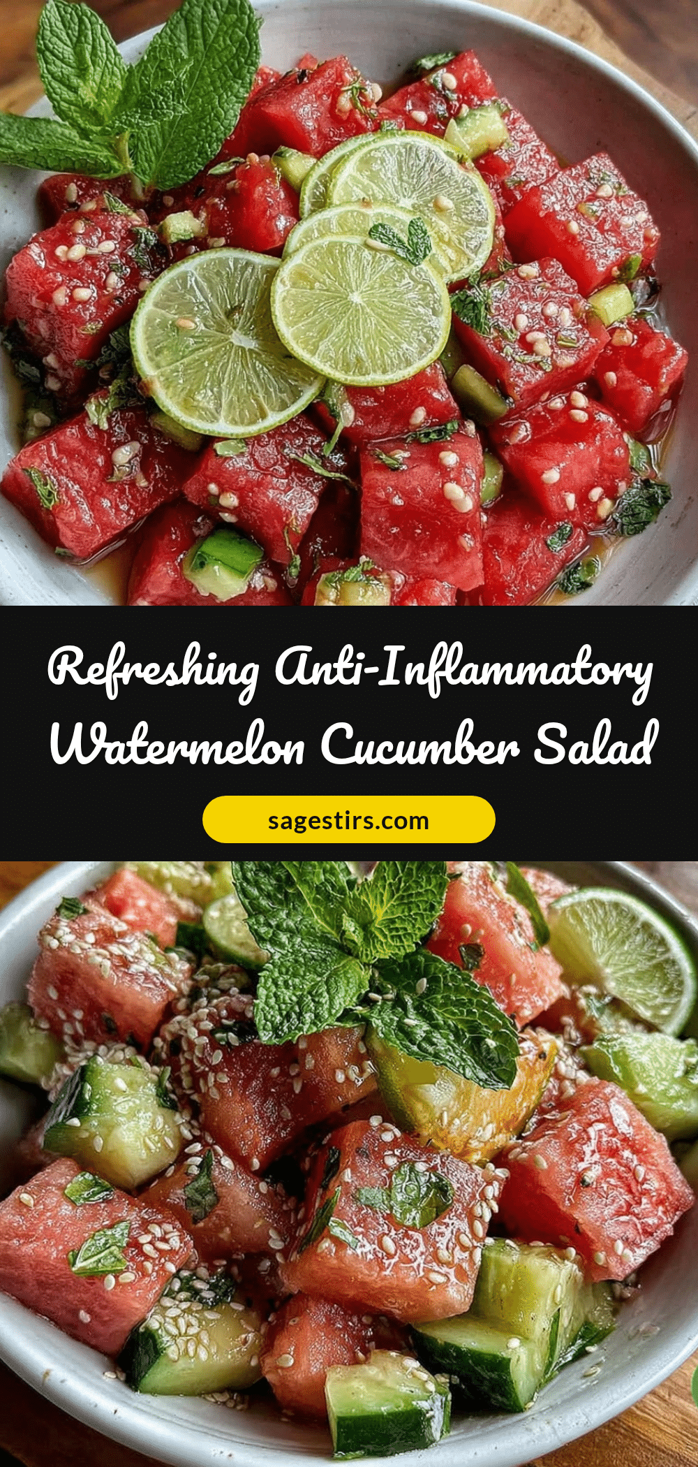 fresh anti-inflammatory watermelon cucumber salad recipe