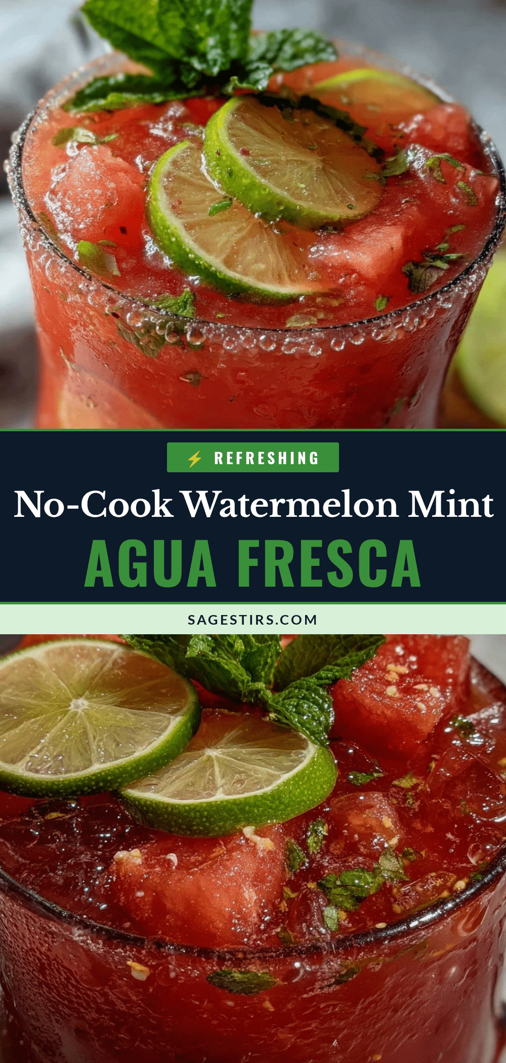 fresh no-cook watermelon agua fresca recipe