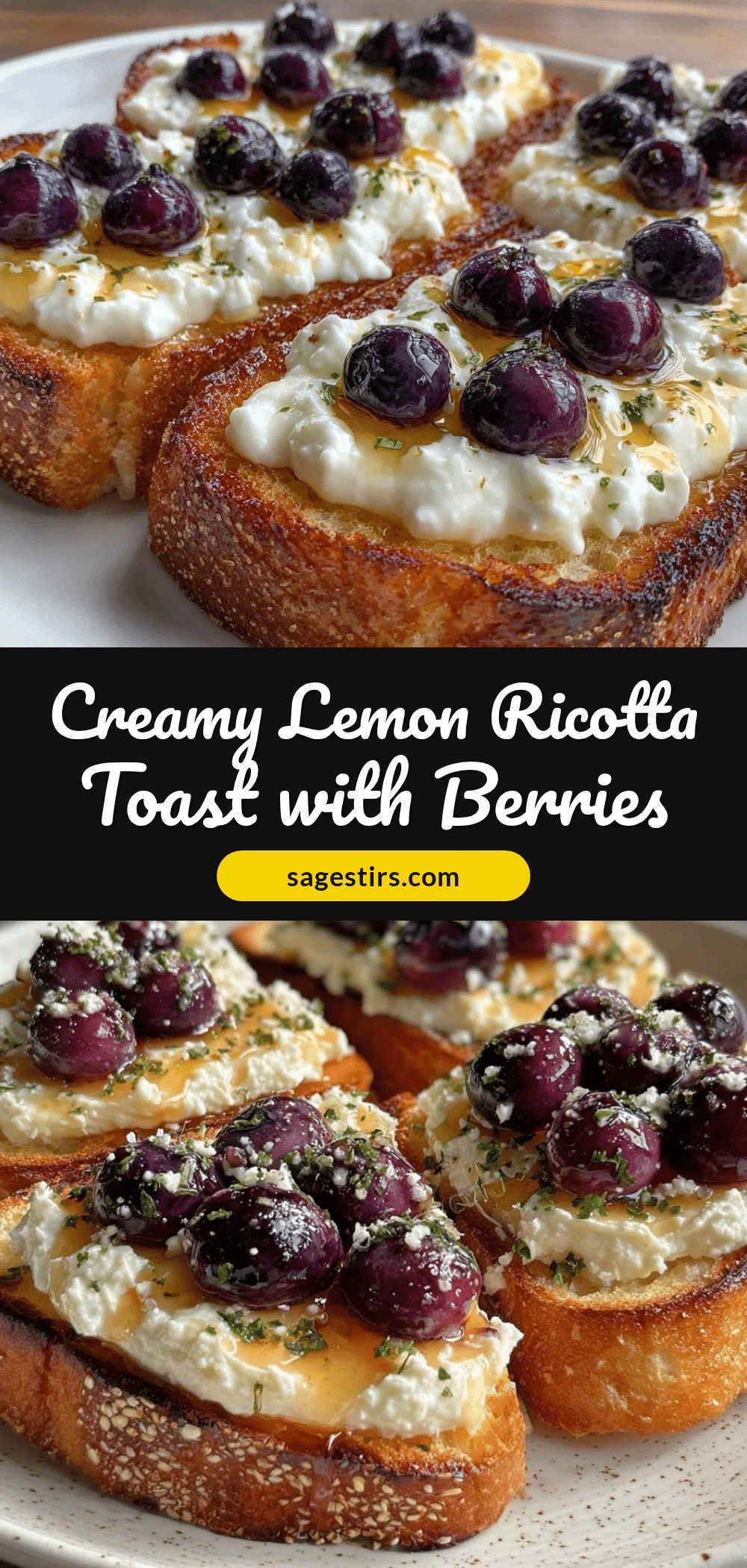 fresh whipped lemon ricotta toast recipe