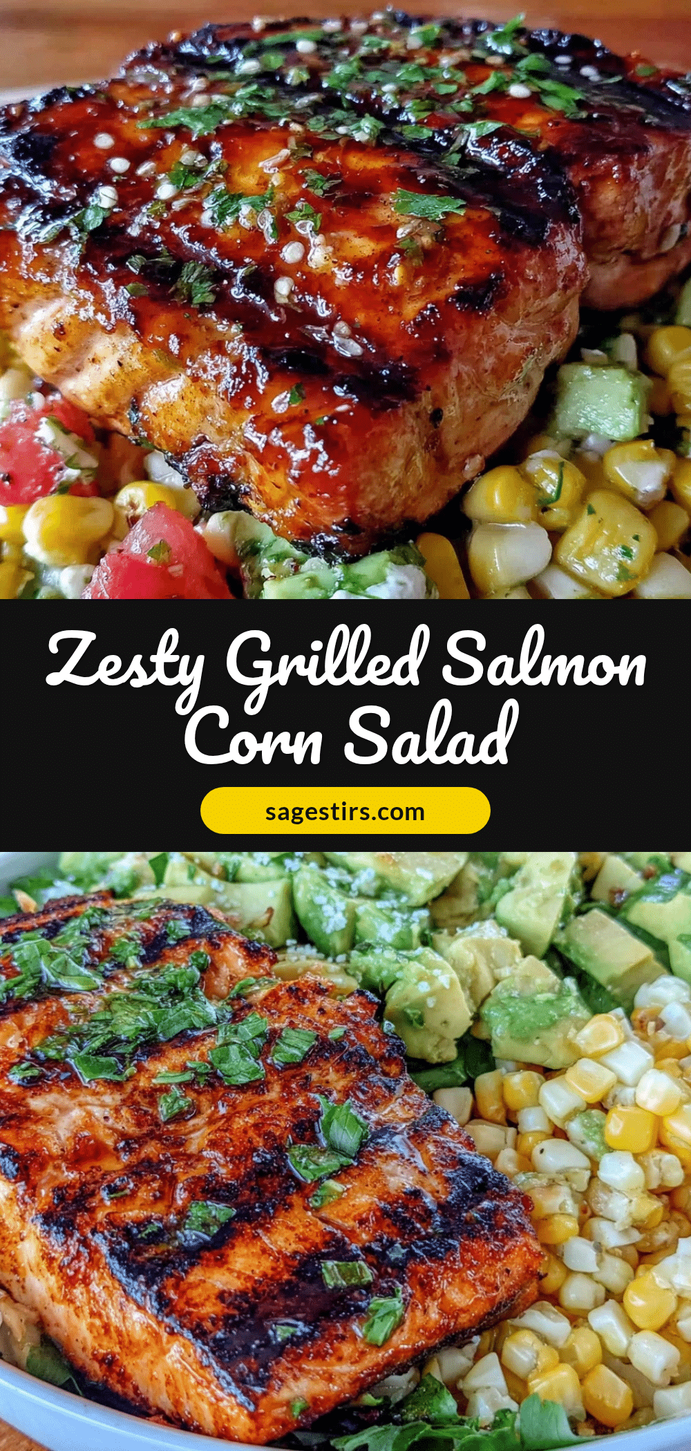 grilled salmon and corn salad recipe