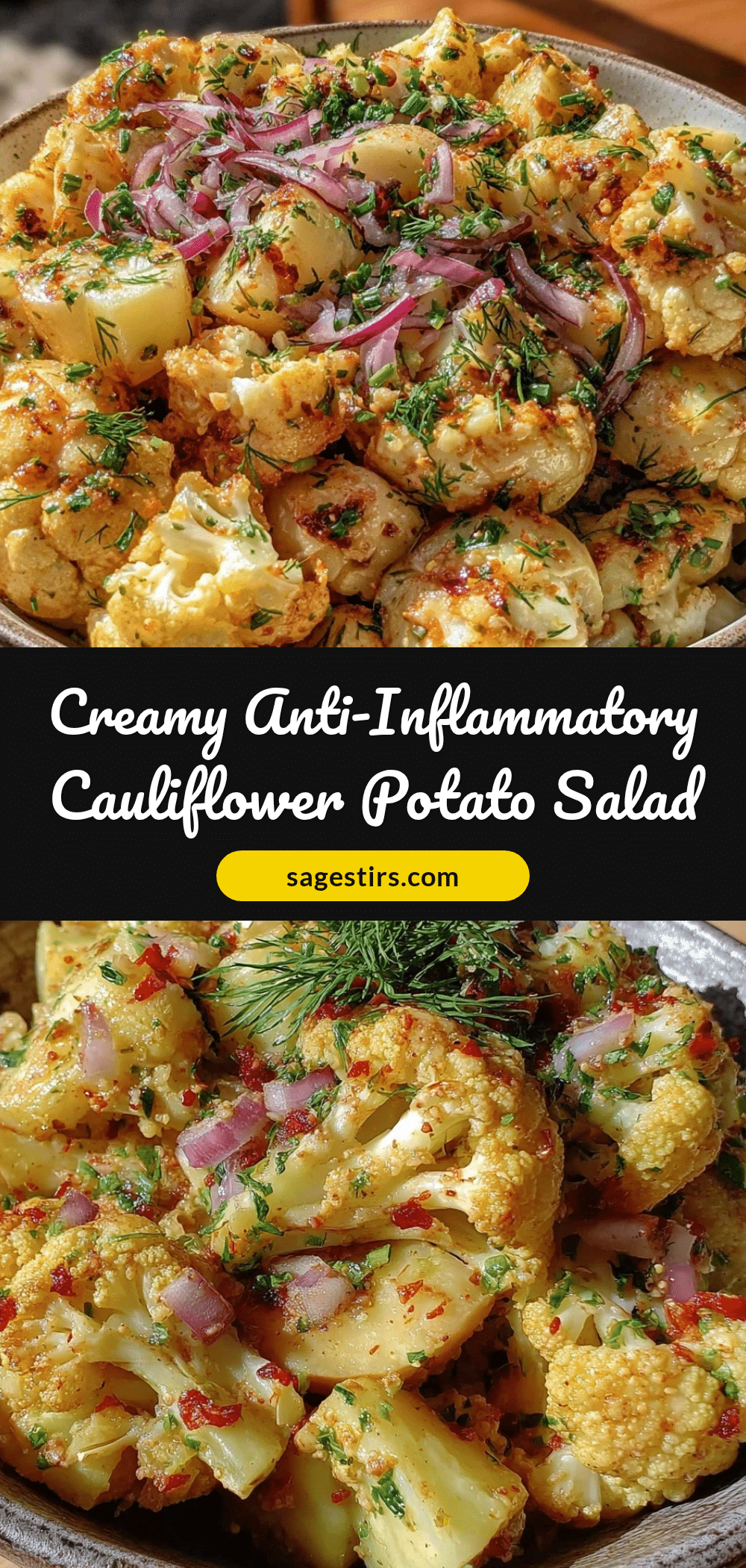 Healthy Anti-Inflammatory Cauliflower Potato Salad recipe