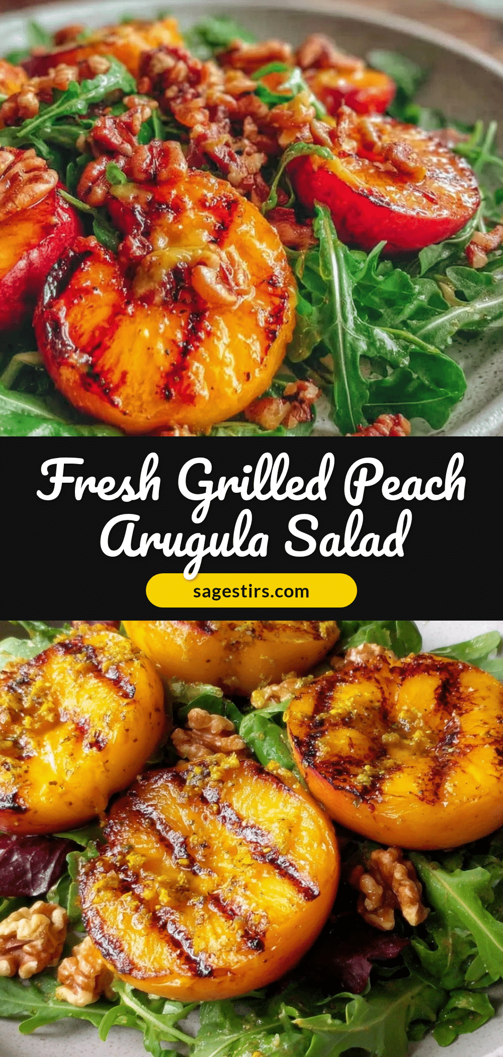 Healthy Anti-Inflammatory Grilled Peach Salad recipe