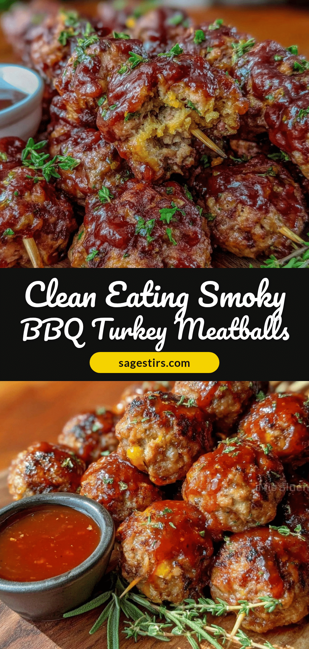Healthy Clean Eating BBQ Turkey Meatball Skewers recipe
