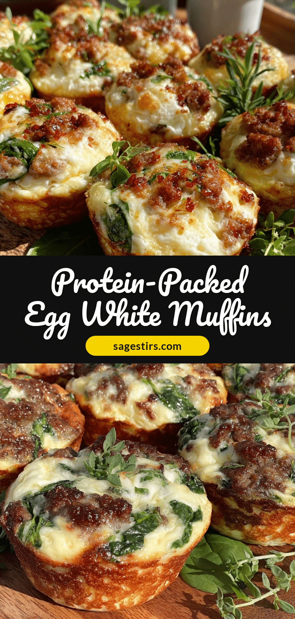 Healthy Egg White Breakfast Muffins recipe