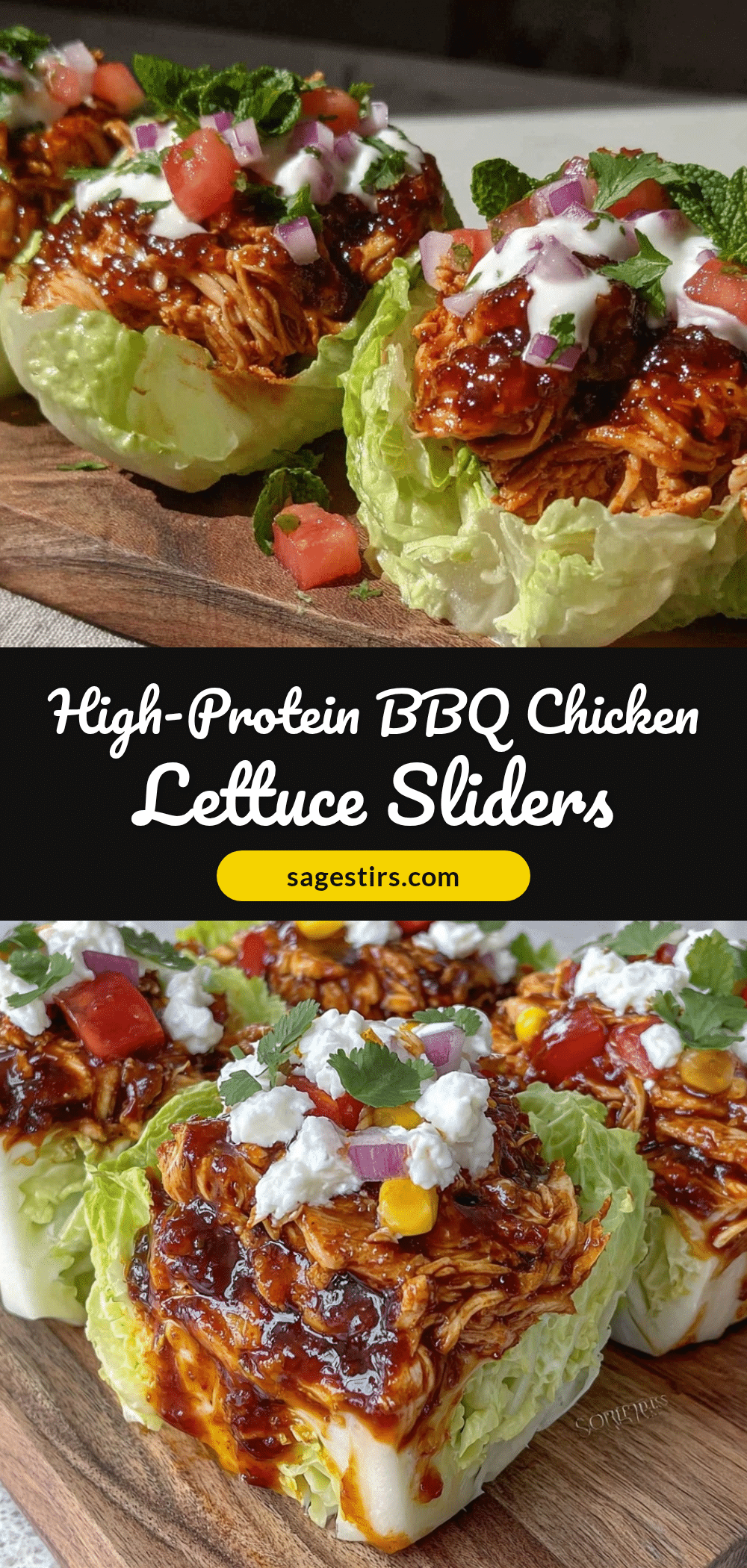 Healthy High-Protein BBQ Chicken Lettuce Wrap Sliders recipe