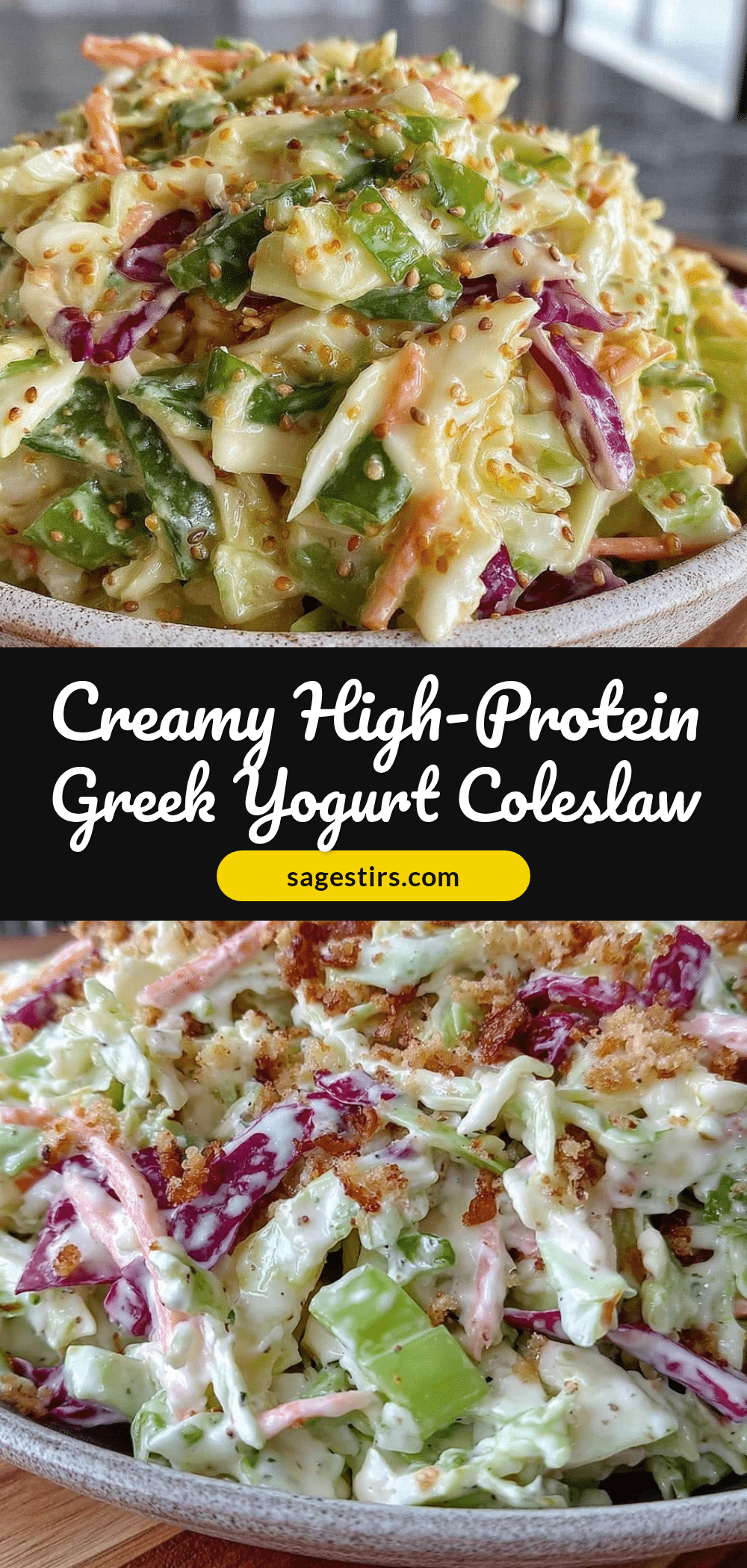 healthy high-protein greek yogurt coleslaw recipe