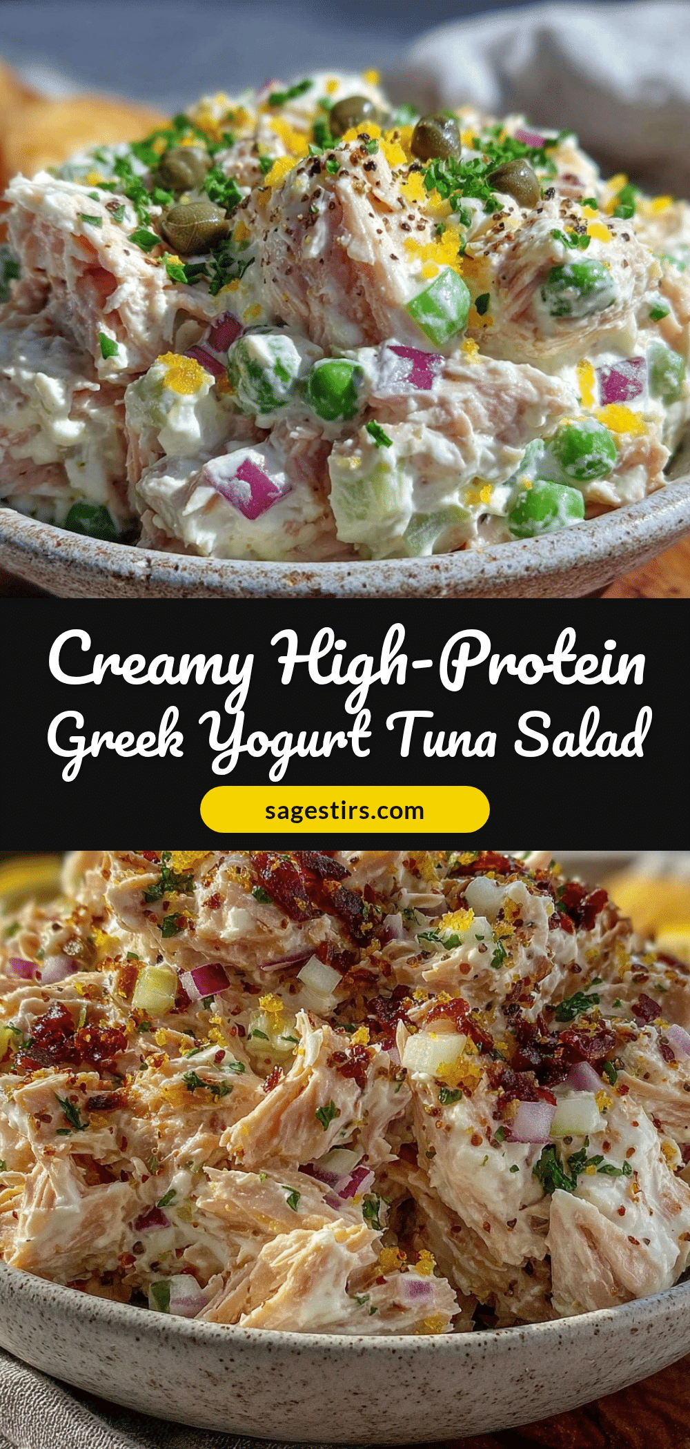Healthy High-Protein Greek Yogurt Tuna Salad recipe
