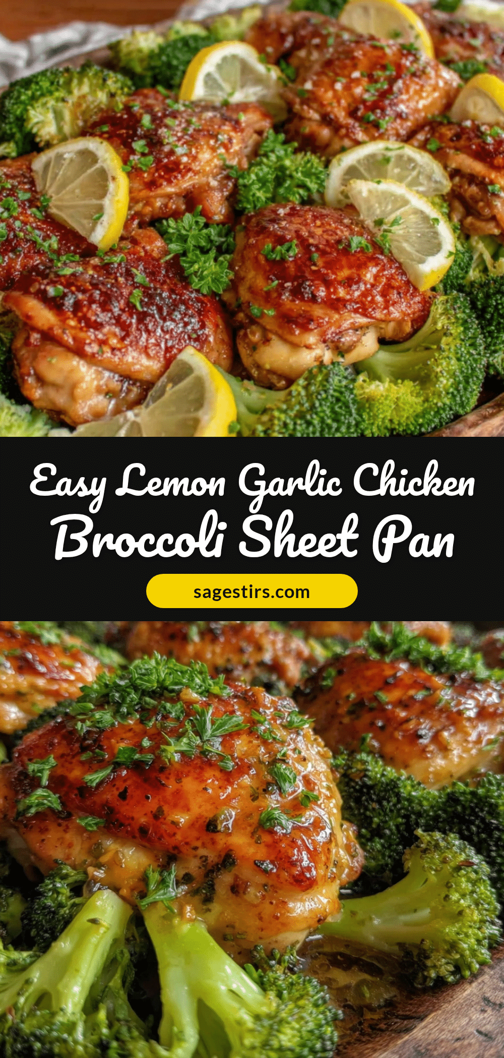 healthy low-carb chicken and broccoli sheet pan dinner recipe