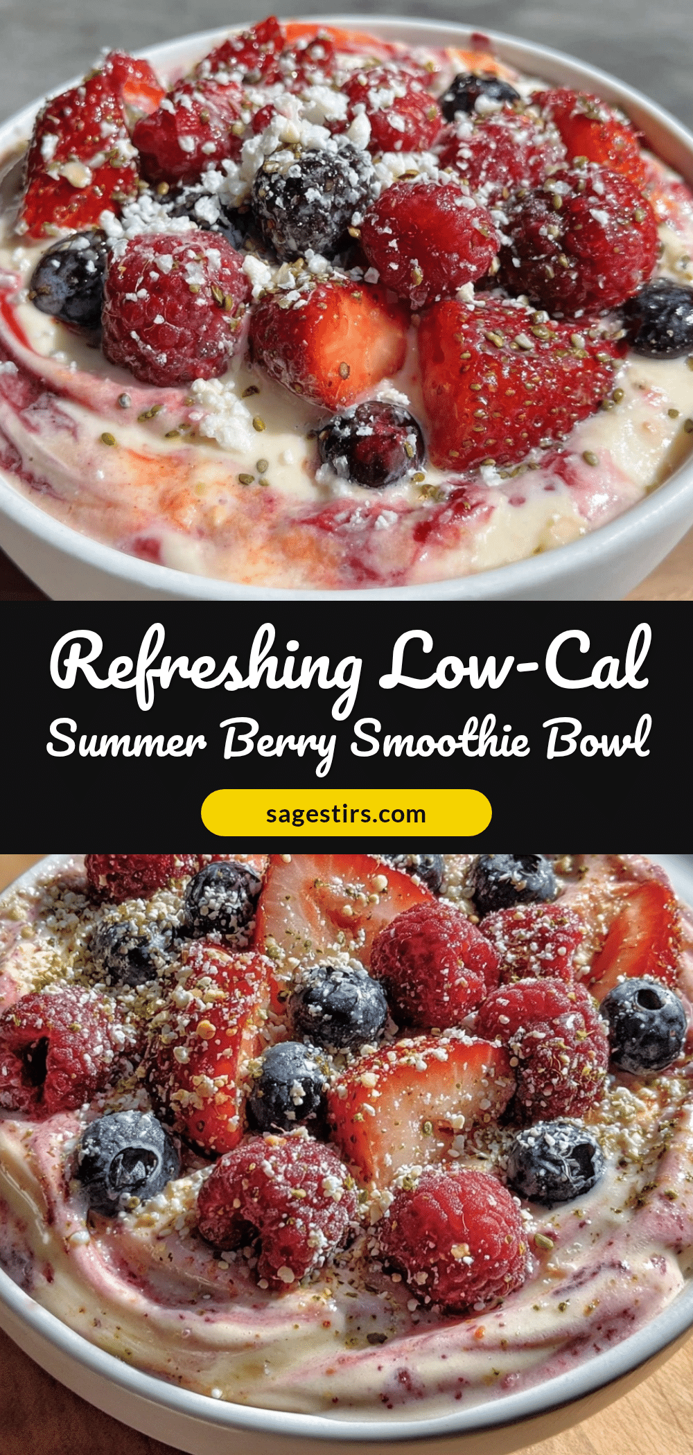 healthy summer berry protein smoothie bowl recipe