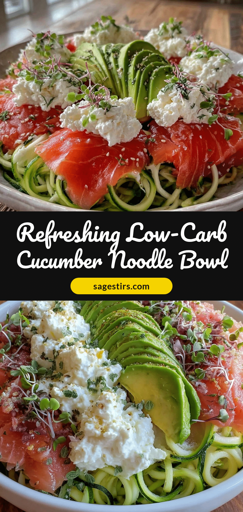 low-carb cucumber noodle bowl recipe