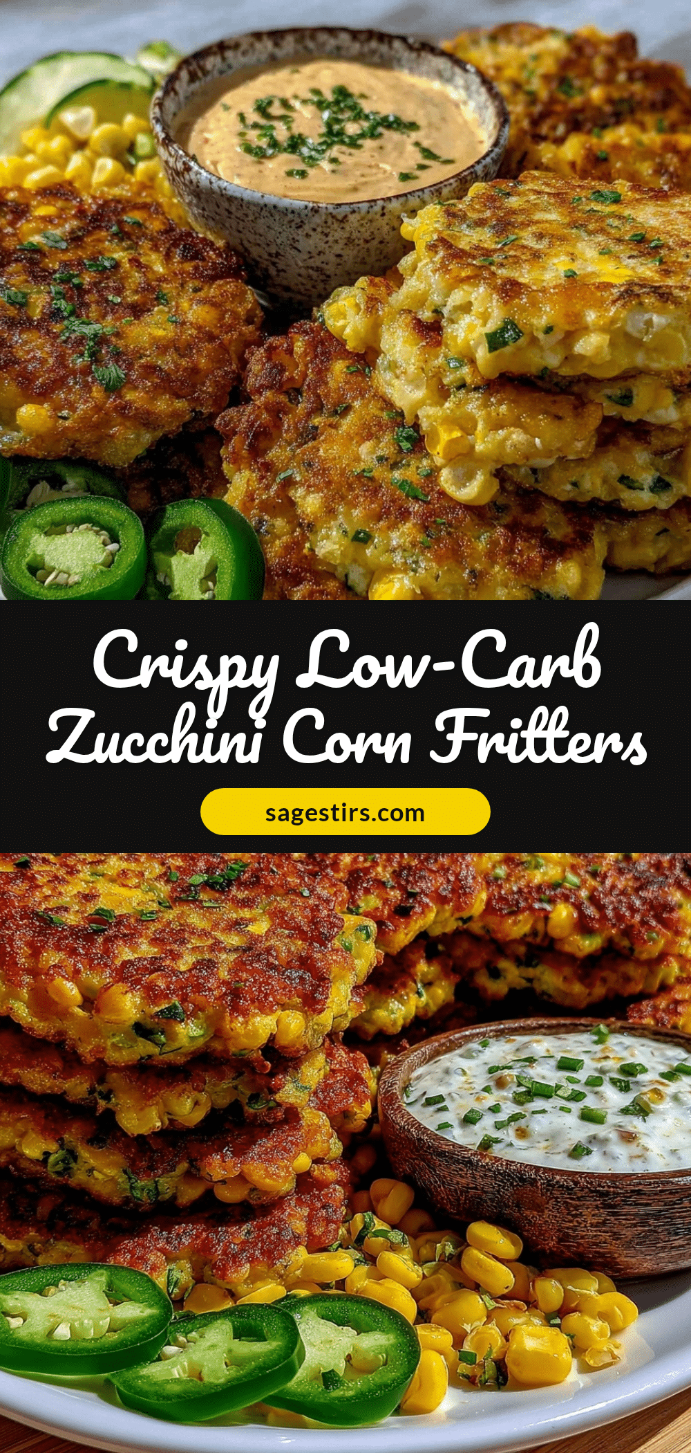 low-carb zucchini corn fritters recipe
