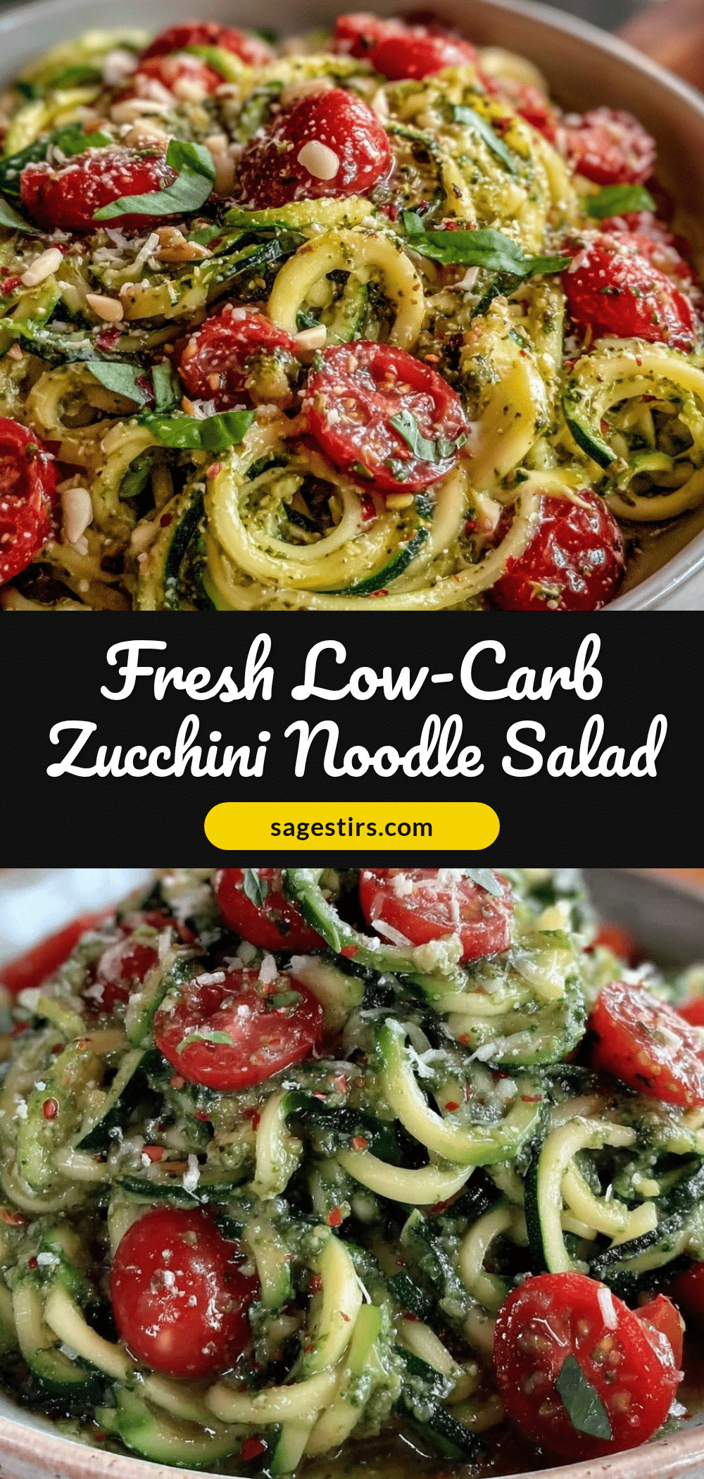 low-carb zucchini noodle pasta salad recipe