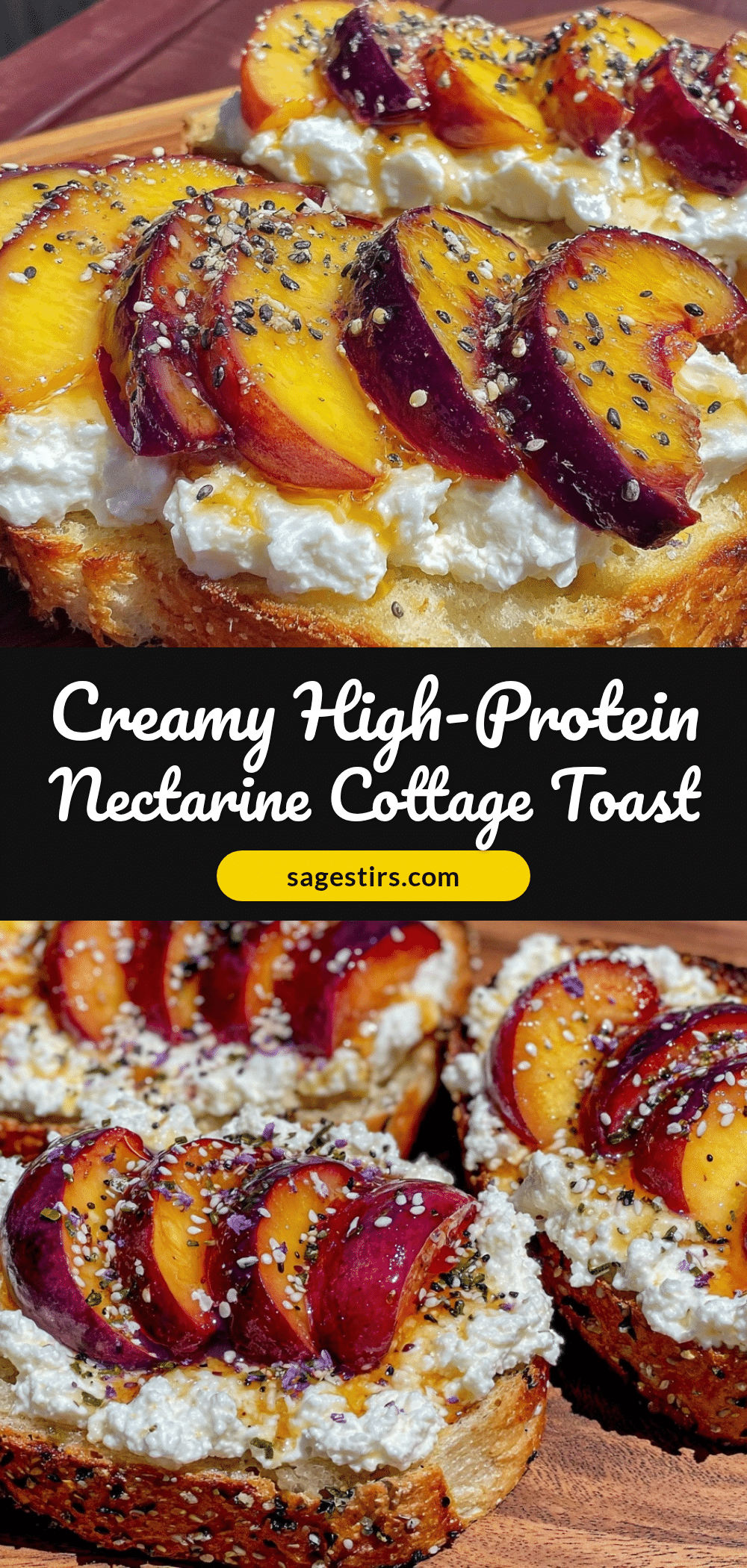 nectarine cottage cheese toast recipe