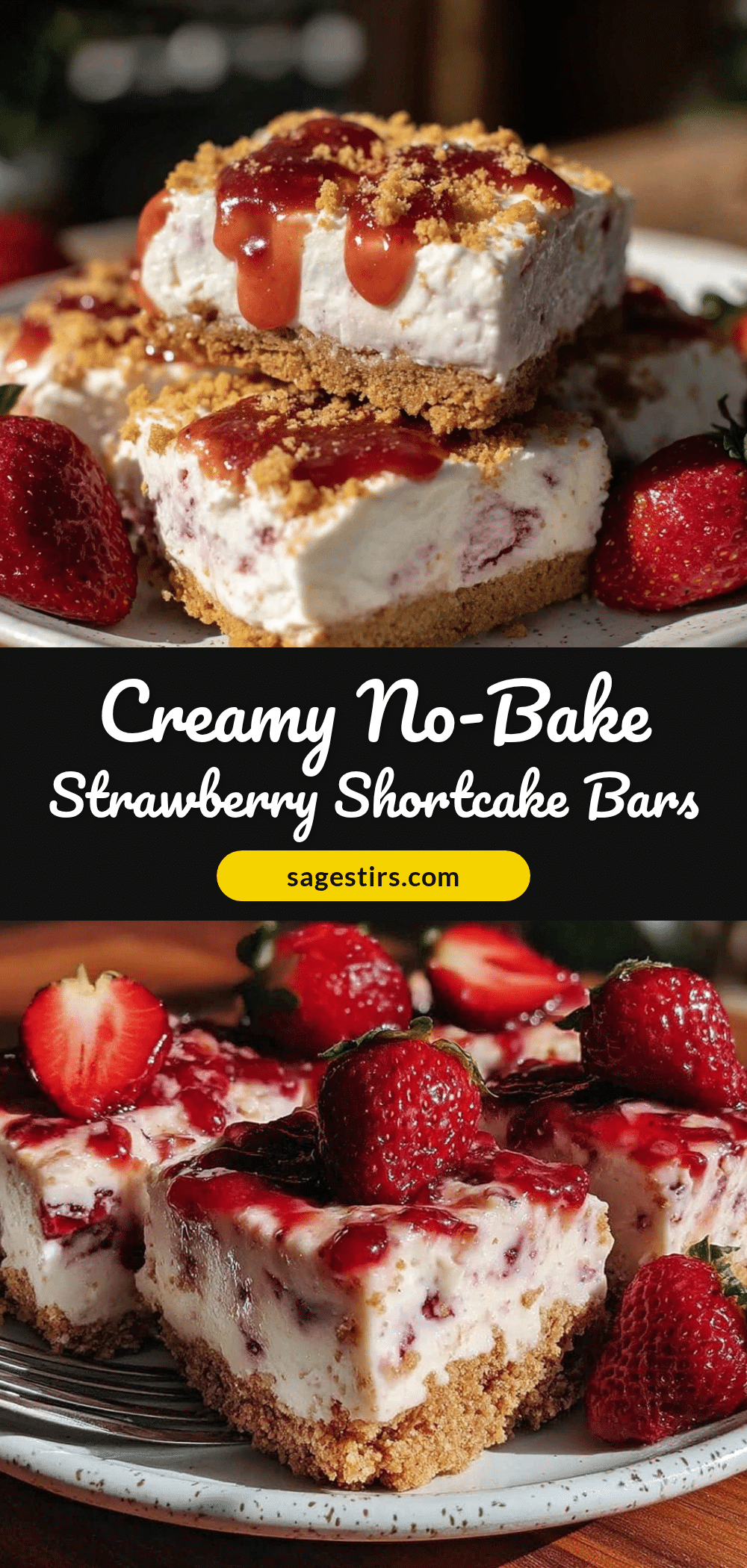 no bake strawberry shortcake ice cream bars recipe