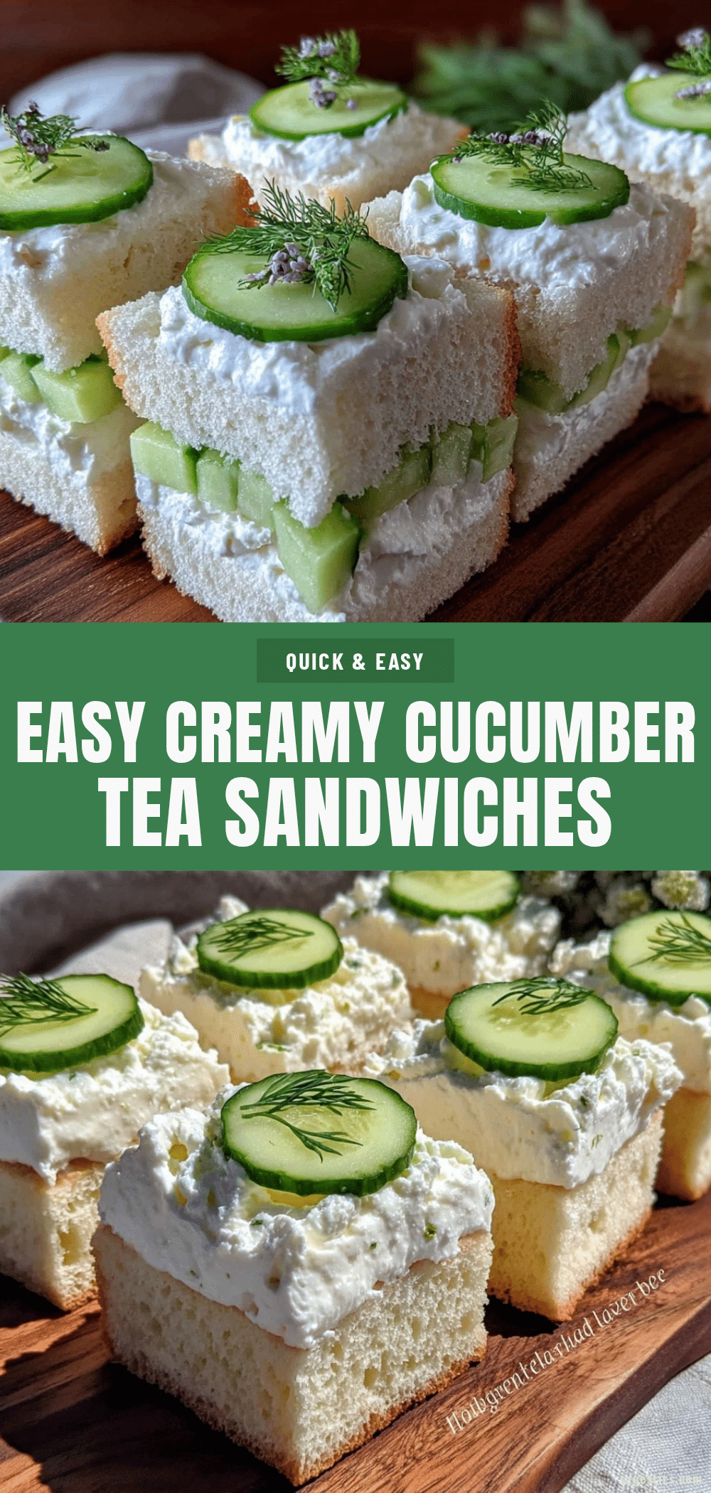 no-cook cucumber cream cheese tea sandwiches recipe