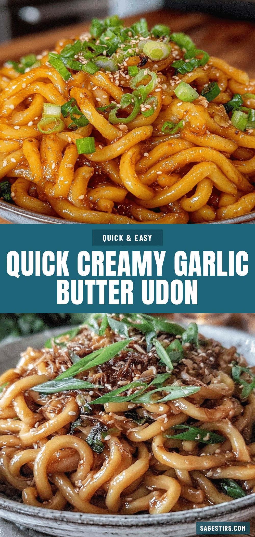 quick garlic butter udon noodles recipe