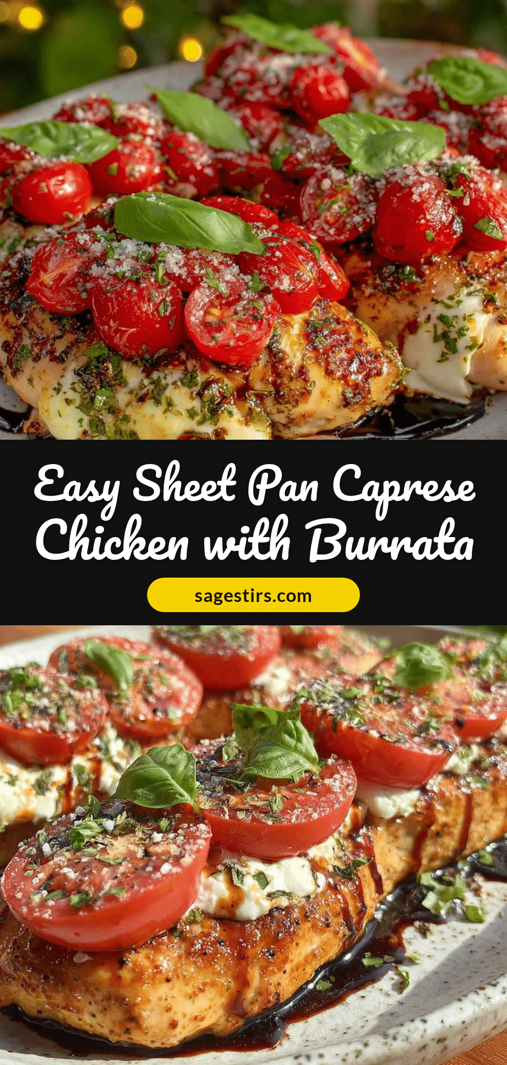 sheet pan caprese chicken recipe