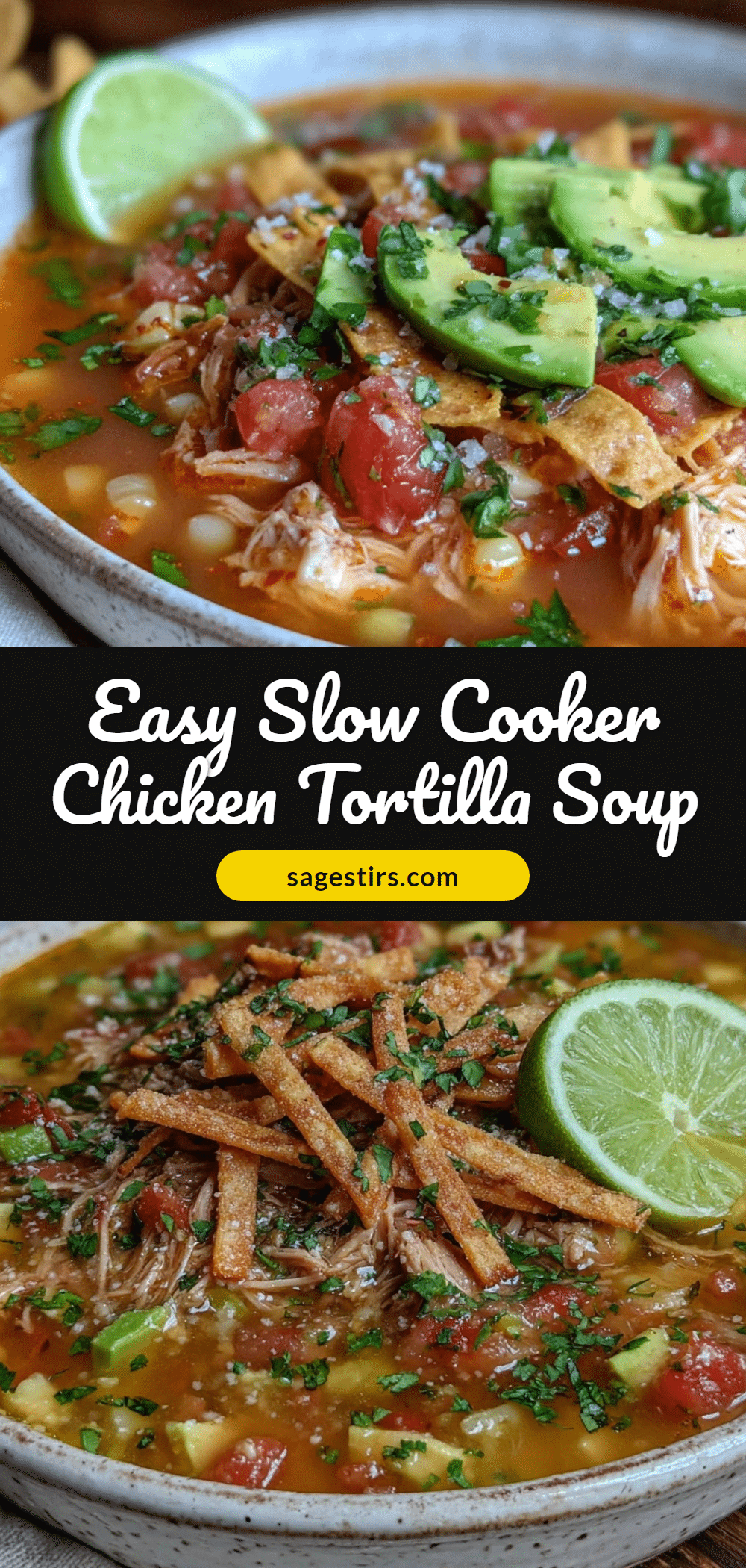 slow cooker chicken tortilla soup recipe