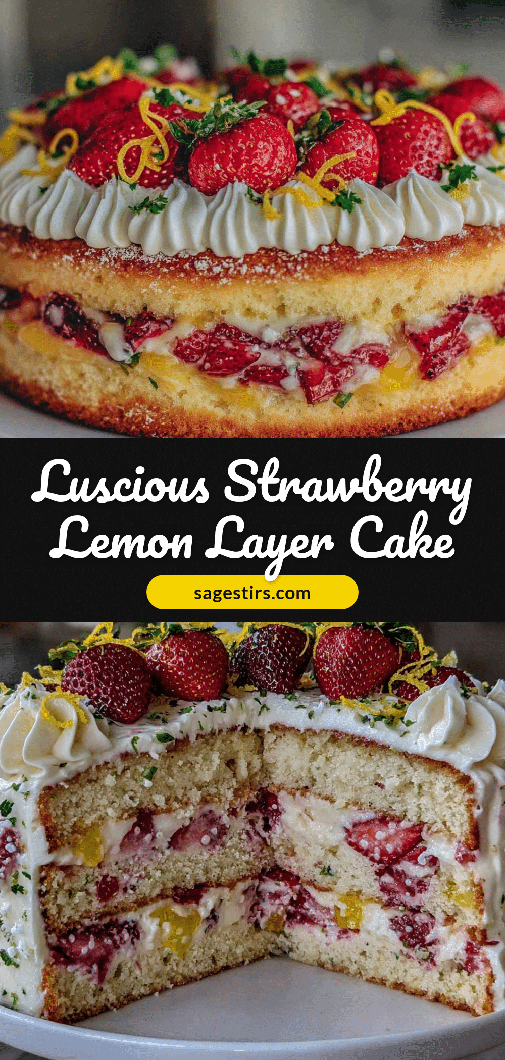 strawberry lemon curd layer cake recipe