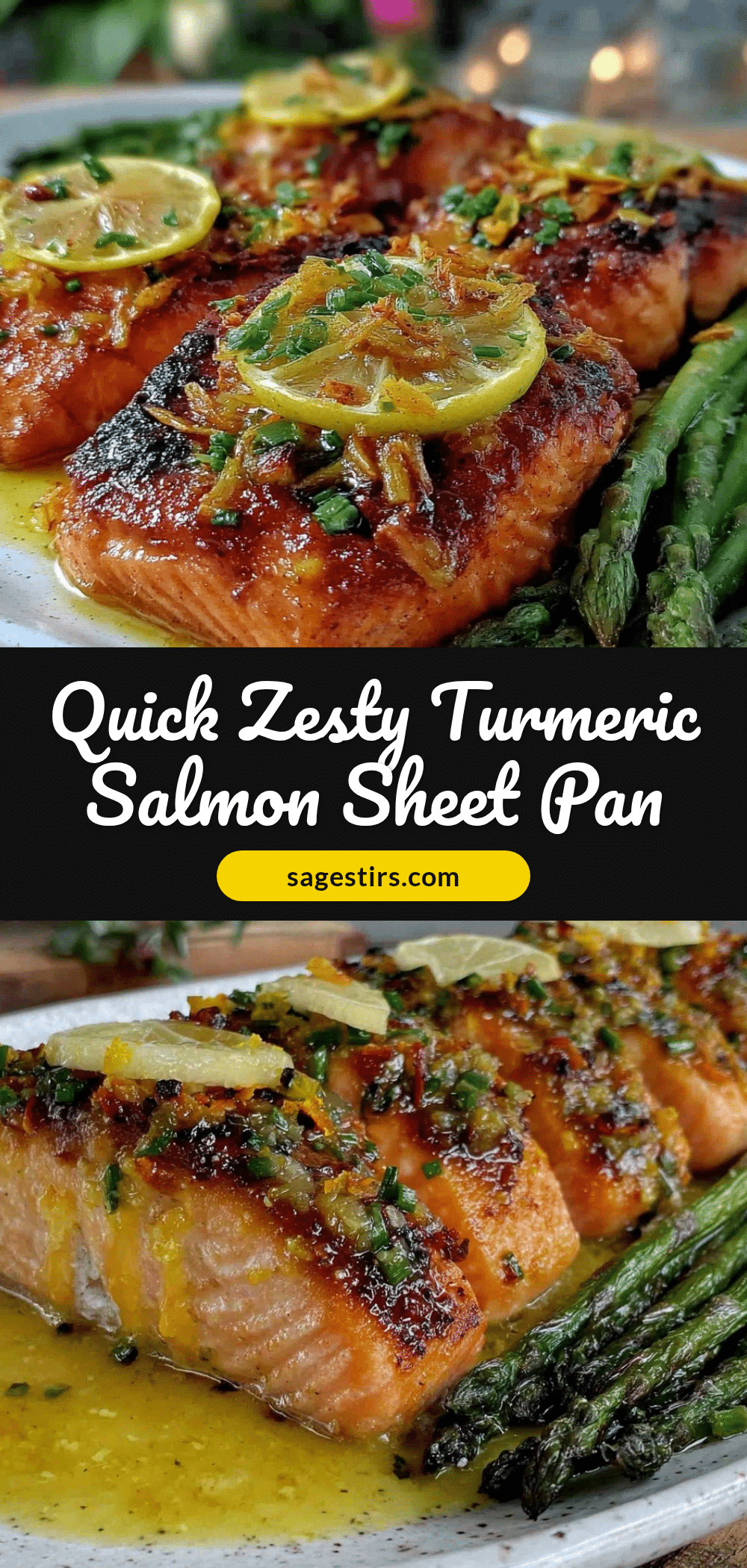 turmeric lemon salmon sheet pan meal recipe