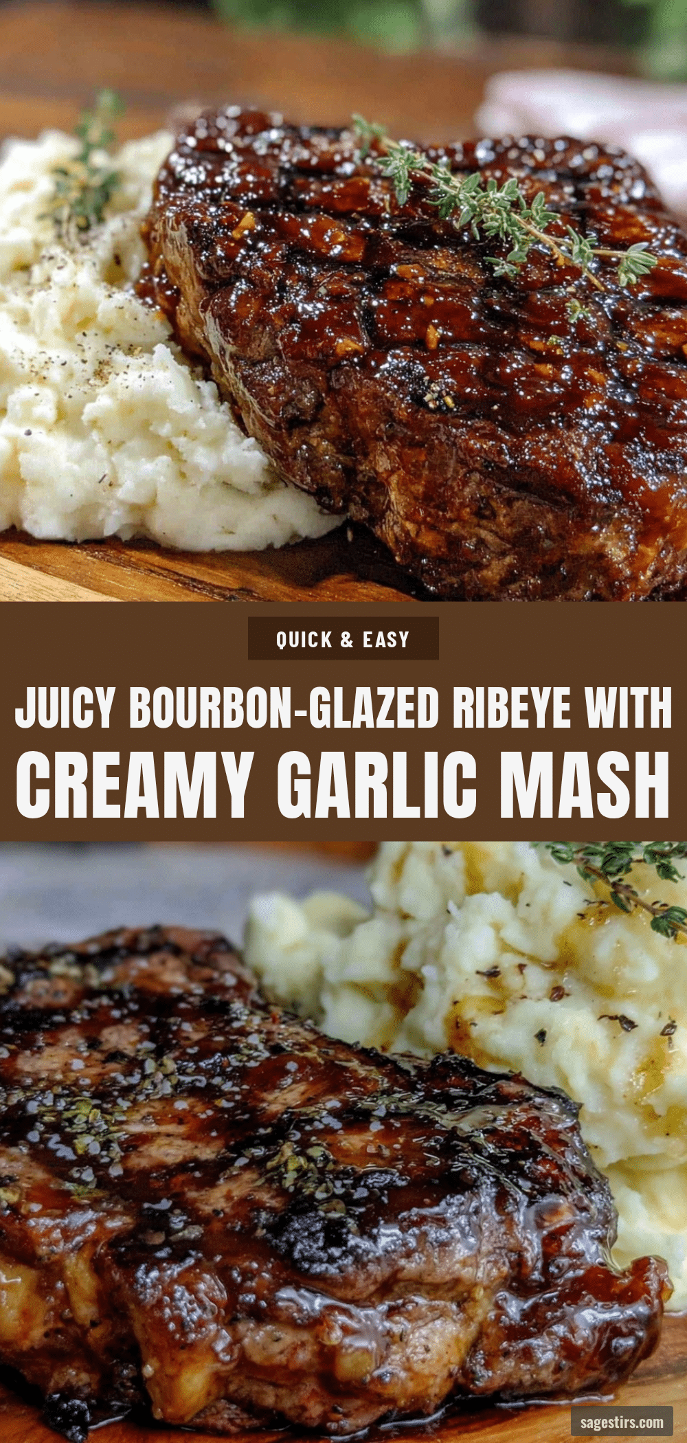 bourbon-glazed ribeye steak recipe
