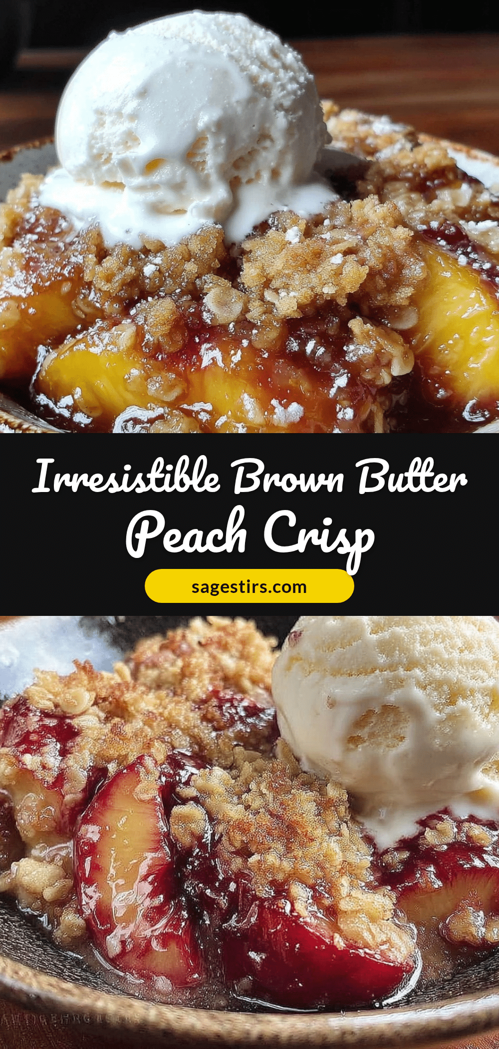 brown butter peach crisp recipe