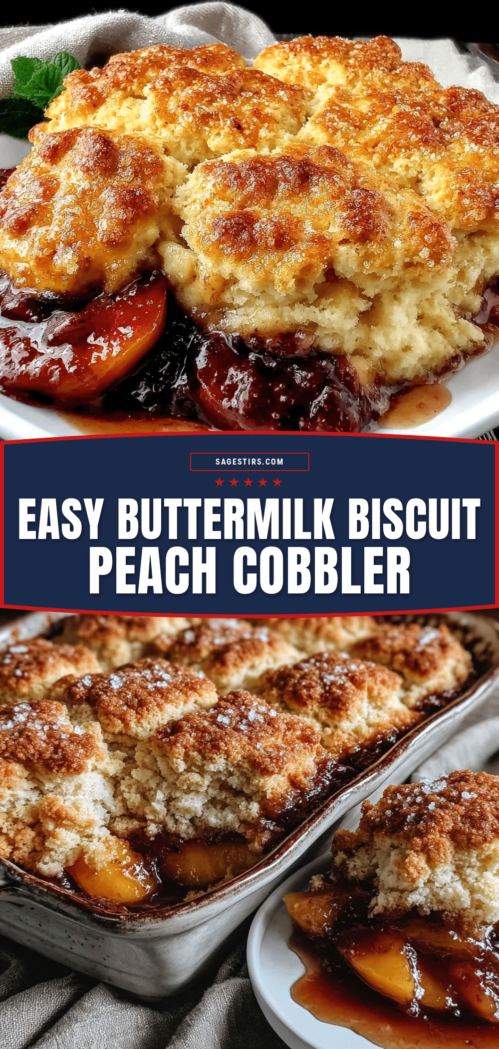 buttermilk biscuit peach cobbler recipe