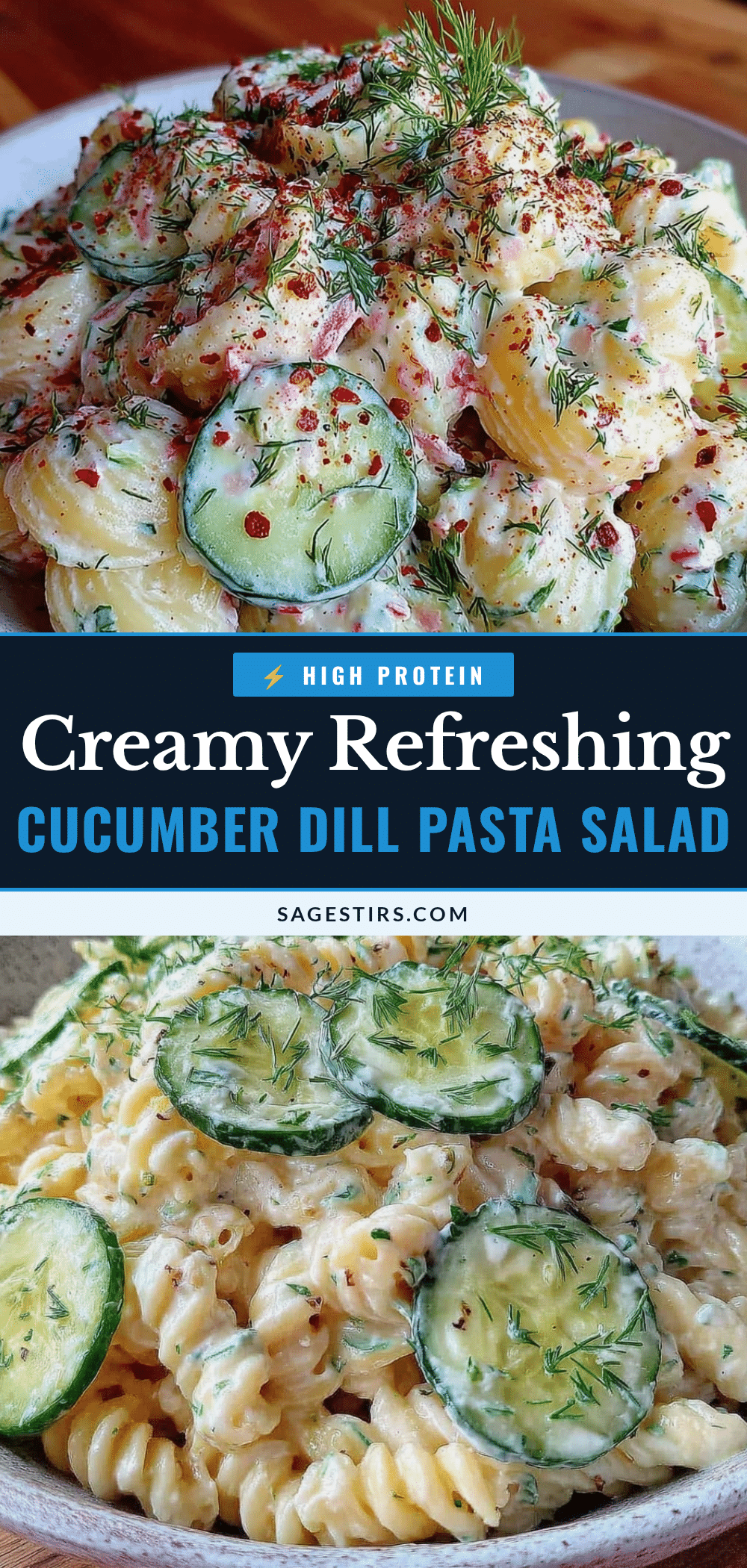 creamy cucumber dill pasta salad recipe