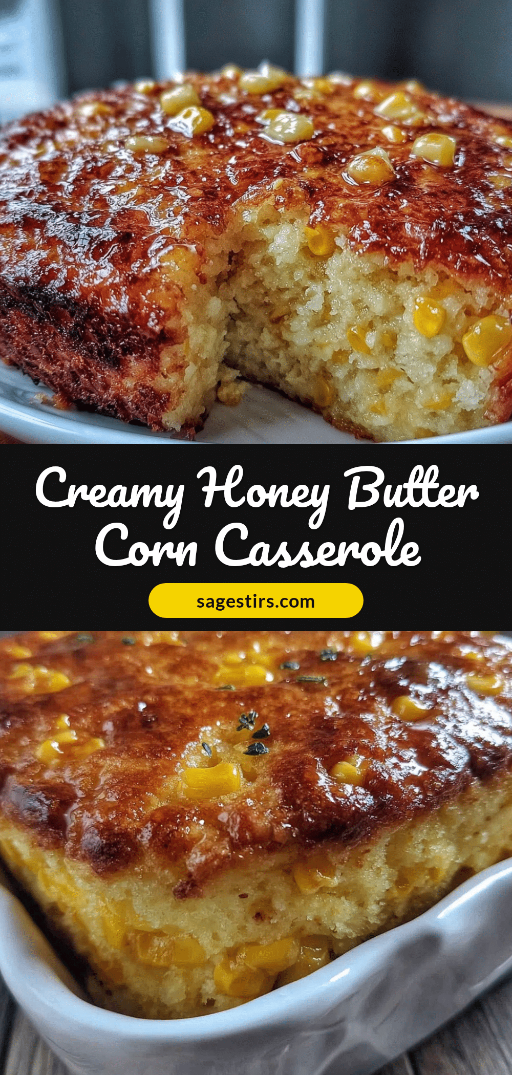 Creamy Honey Butter Corn Casserole recipe