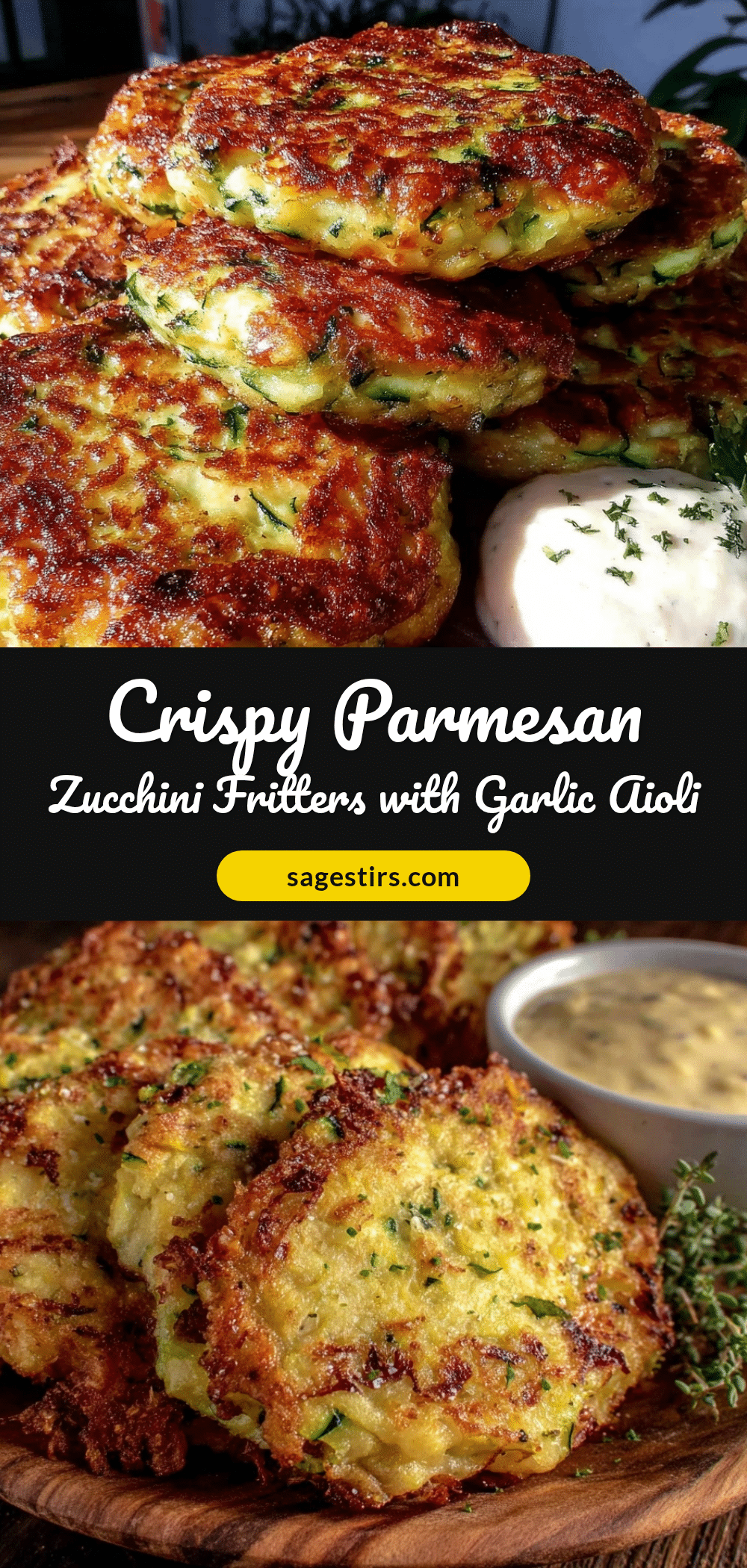 crispy Parmesan zucchini fritters recipe