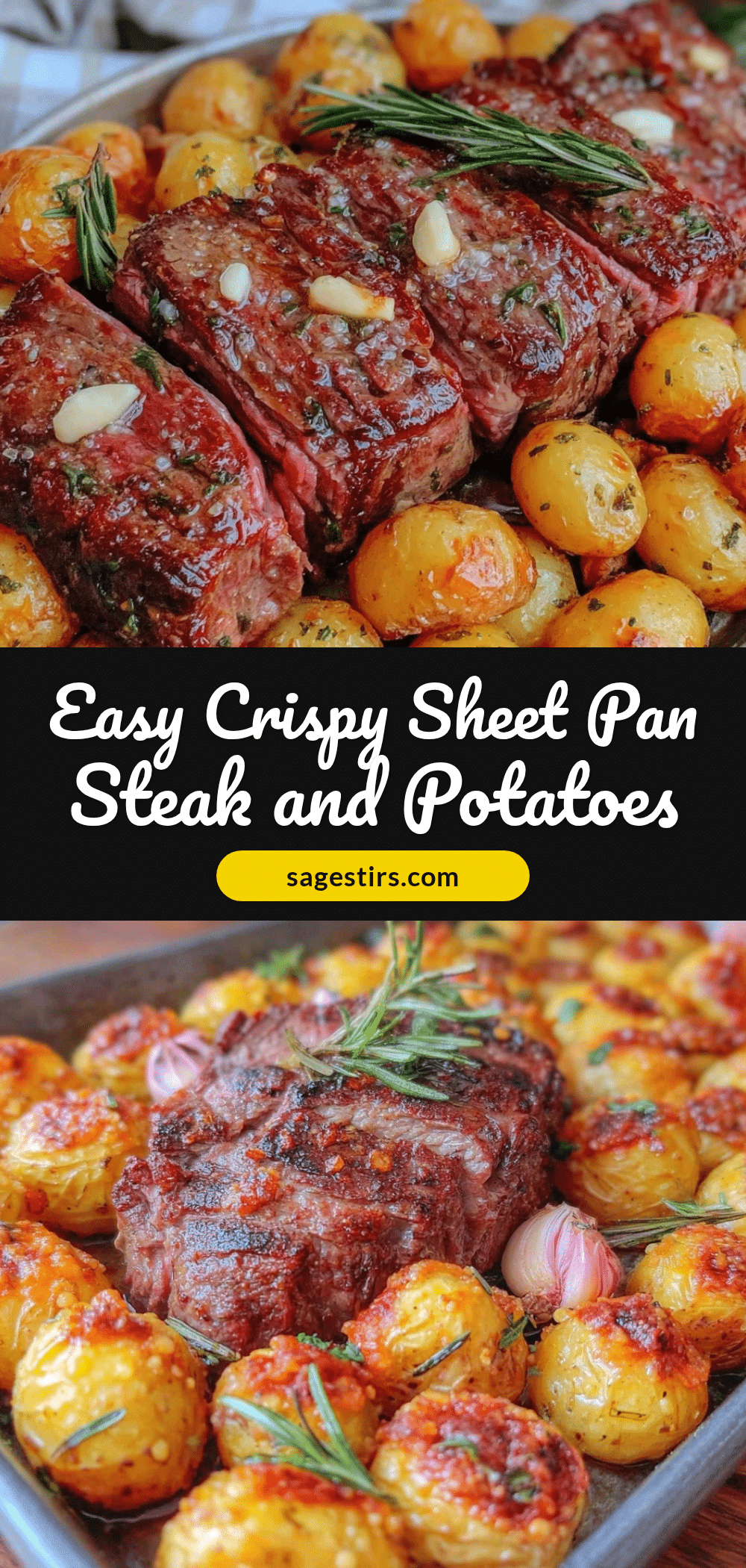 crispy sheet pan steak and potatoes recipe