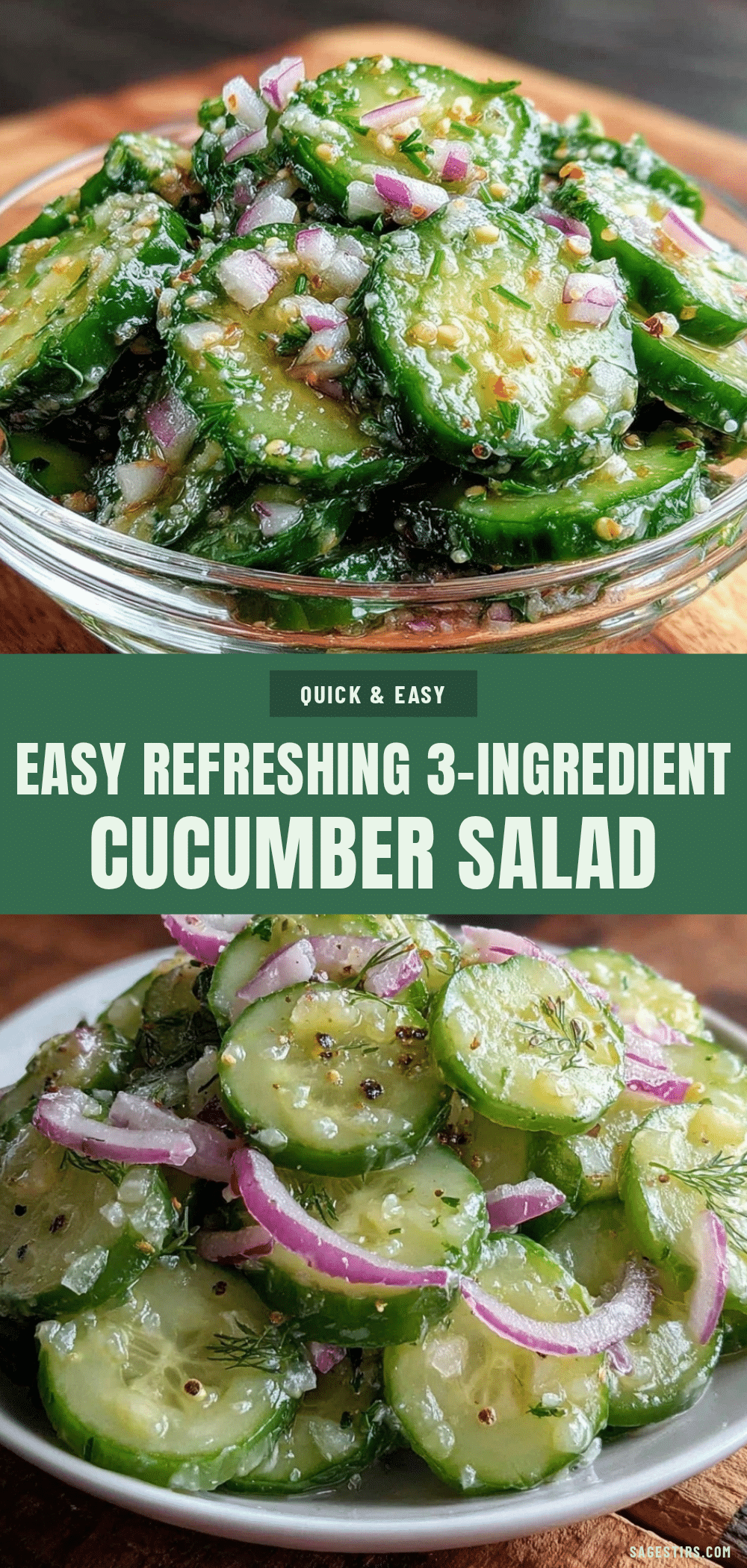 easy 3-ingredient cucumber salad recipe